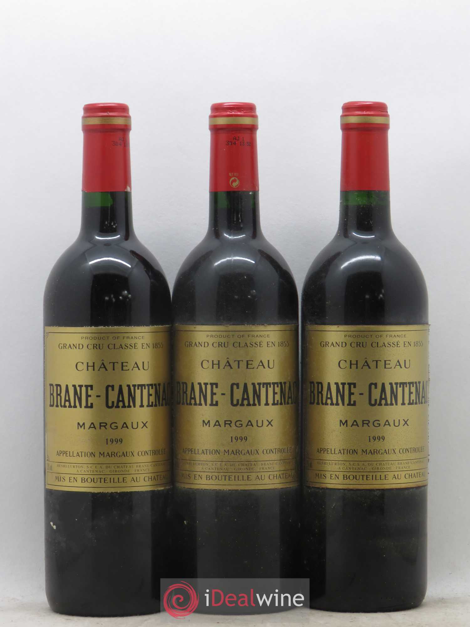 Château Brane Cantenac 2ème Grand Cru Classé 1999 - Lot de 3 bouteilles - 0
