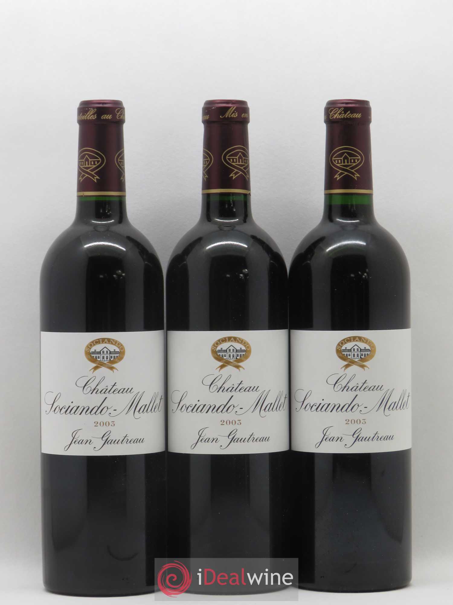 Château Sociando Mallet 2003 - Lot de 12 bouteilles - 1