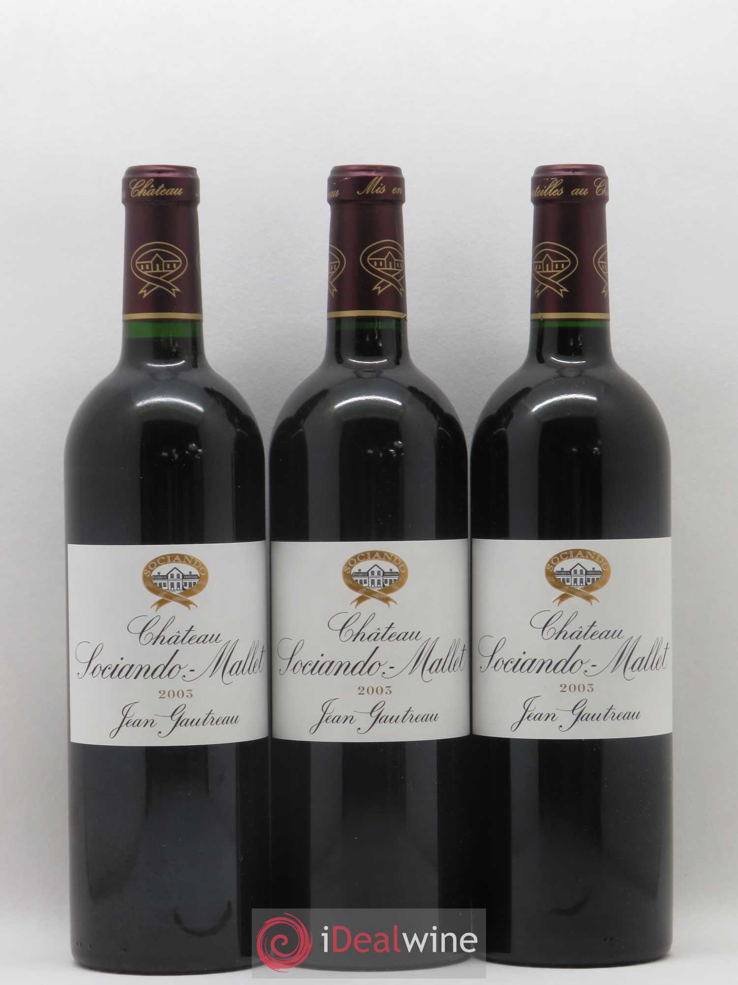 Château Sociando Mallet 2003 - Lot de 12 bouteilles - 2