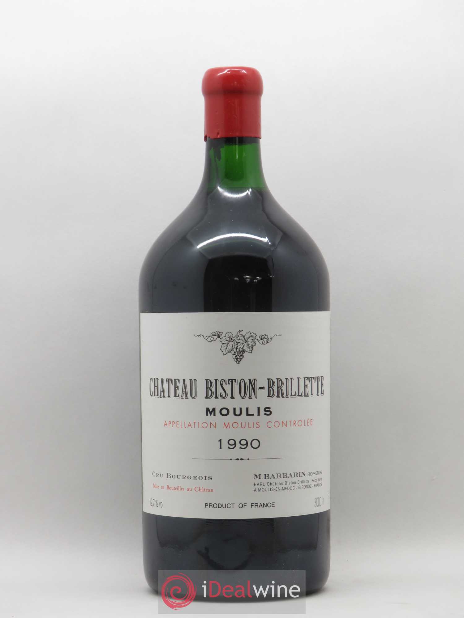 Château Biston Brillette 1990 - Lot de 1 double magnum - 0