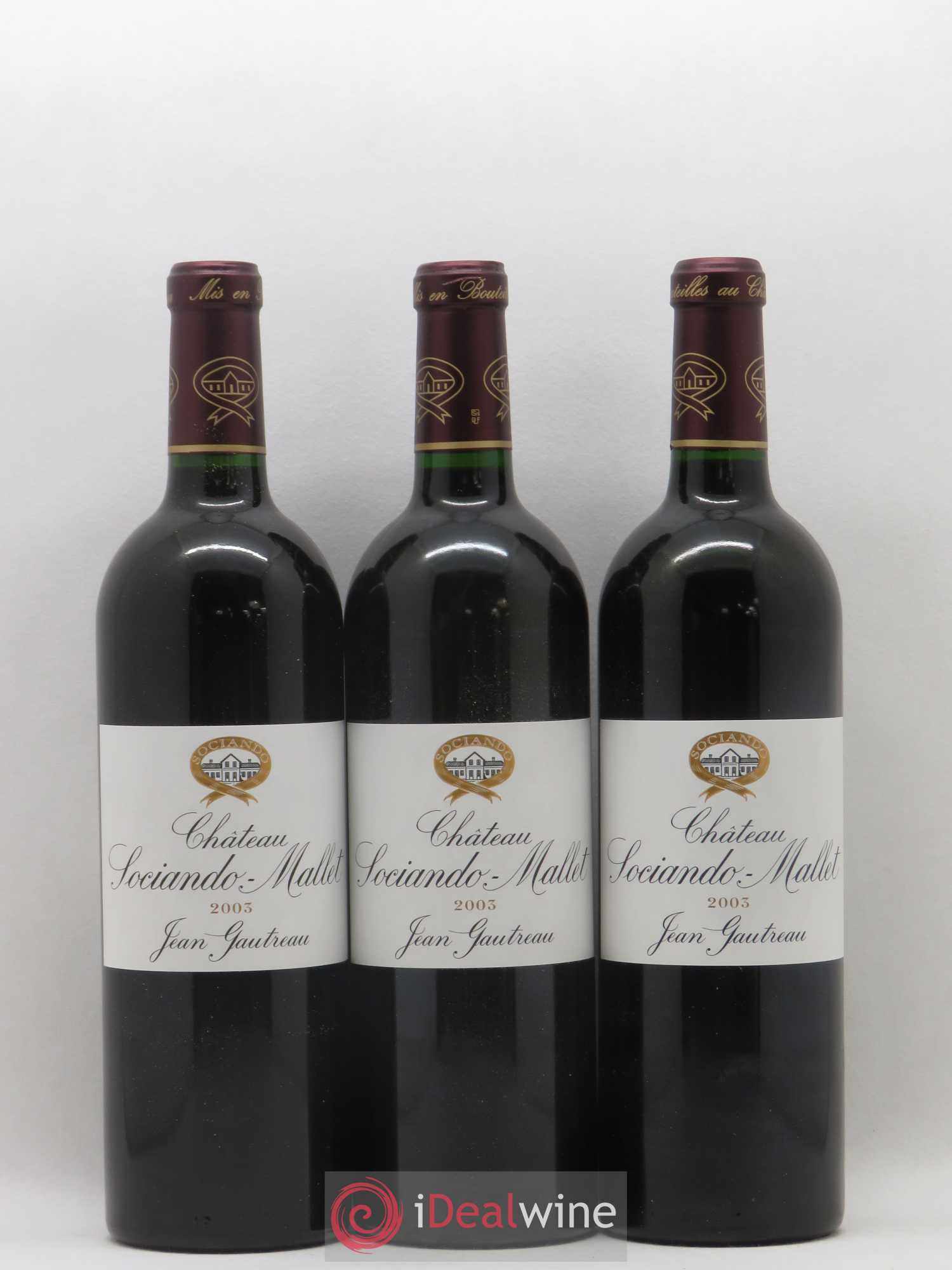 Château Sociando Mallet 2003 - Lot de 12 bouteilles - 1