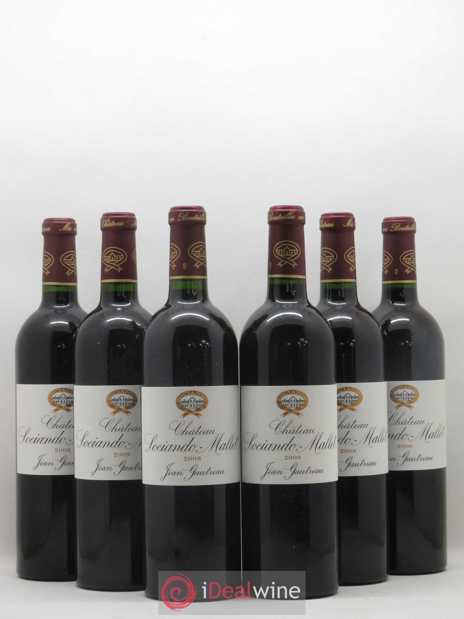 Château Sociando Mallet 2008 - Lot de 6 bouteilles - 0