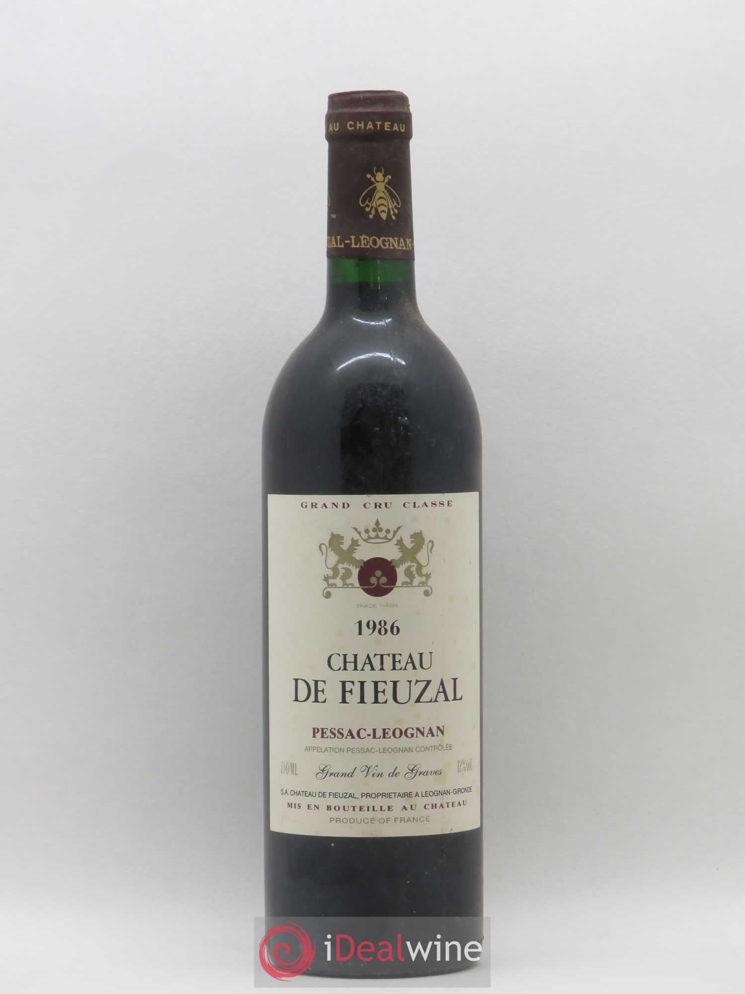 Château de Fieuzal Cru Classé de Graves 1986 - Lot de 1 bouteille - 0