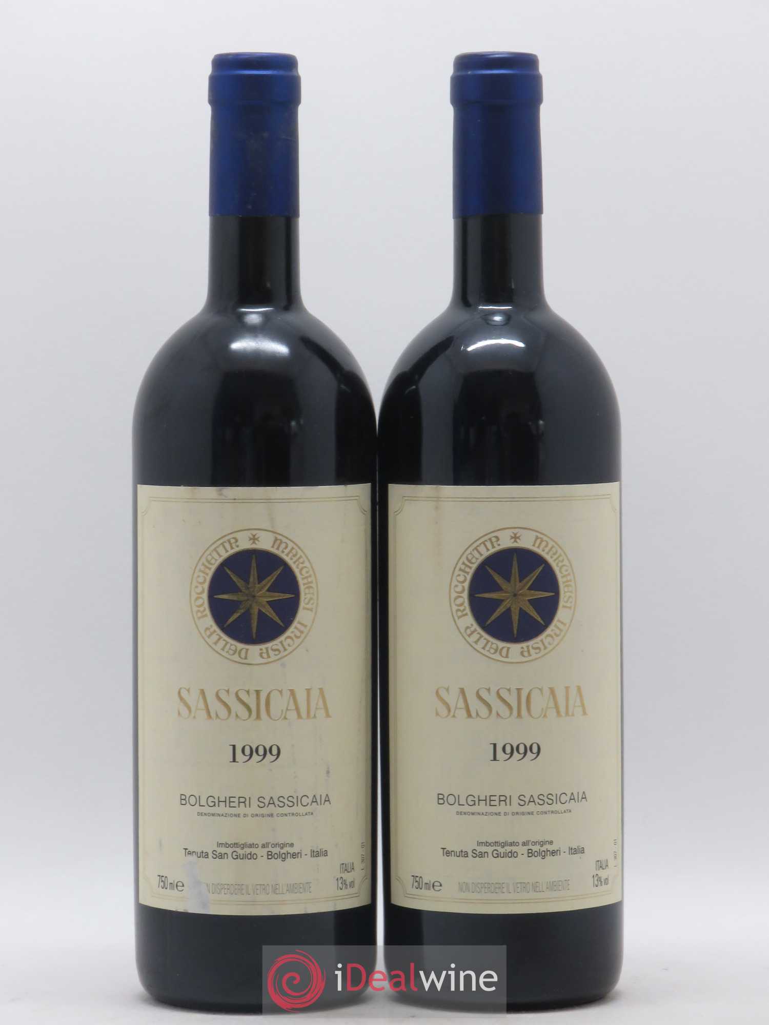 Bolgheri DOC Sassicaia Tenuta San Guido 1999 - Lot de 2 bouteilles - 0