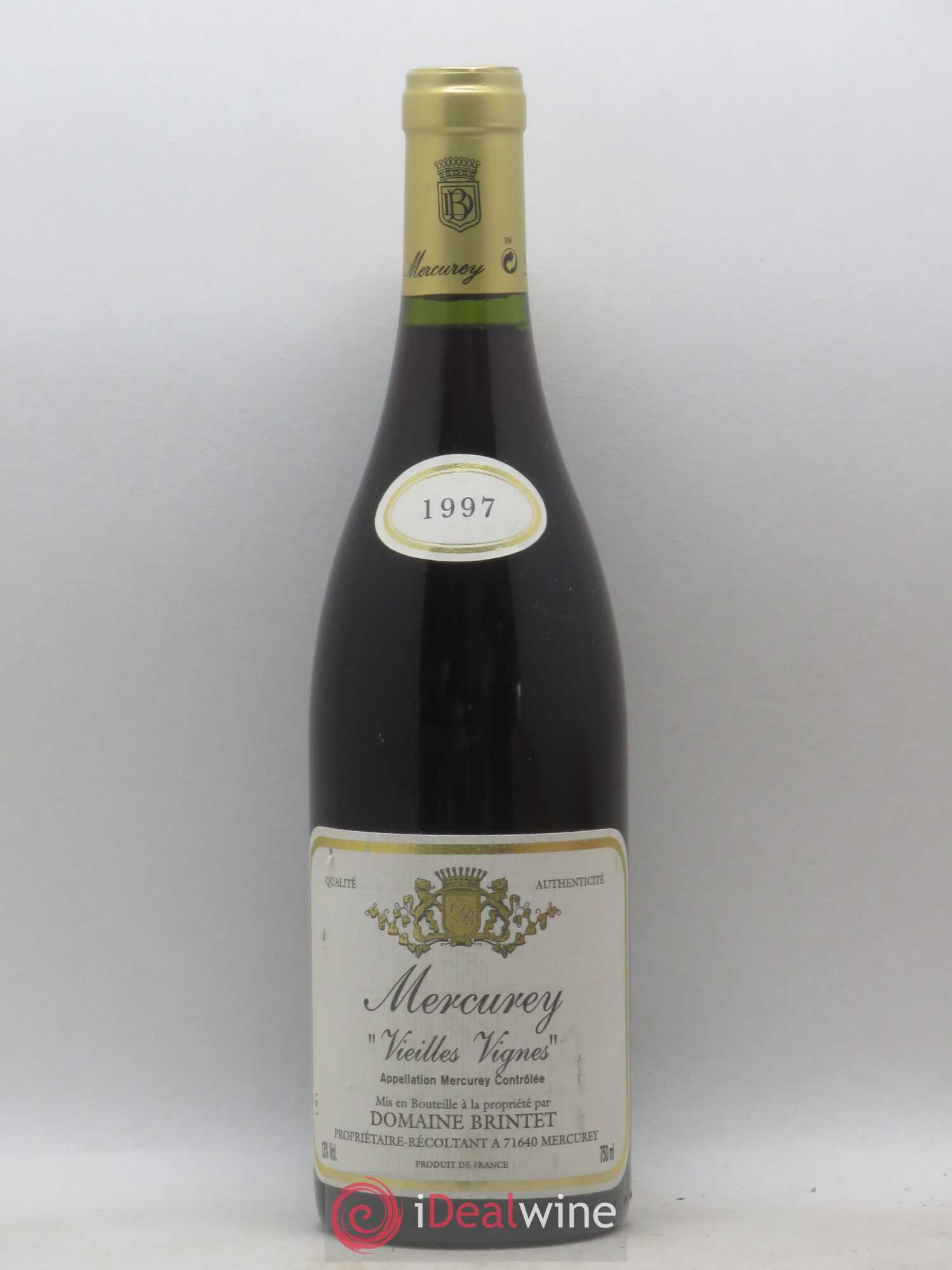 Mercurey Vieilles Vignes Domaine Brintet 1997 - Posten von 1 Flasche - 0