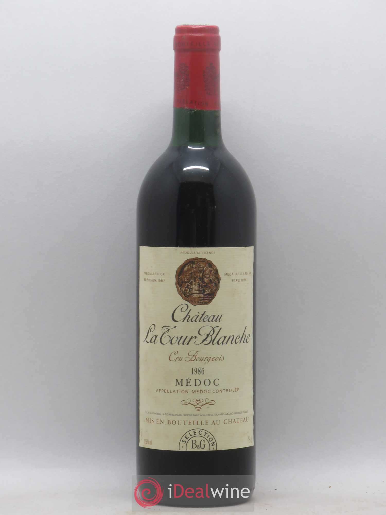 Château Tour Blanche Cru Bourgeois 1986 - Lot de 1 bouteille - 0