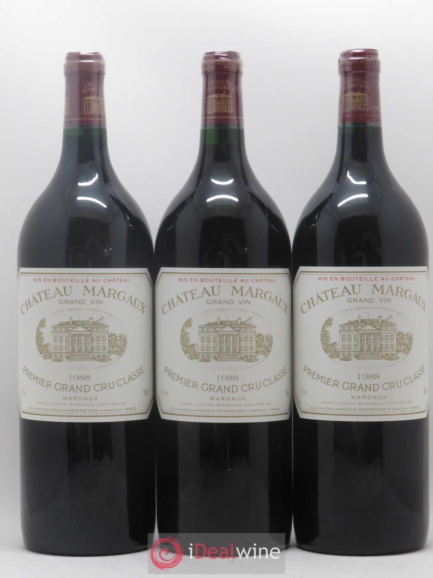 Château Margaux 1er Grand Cru Classé 1988 - Lot de 3 magnums - 0