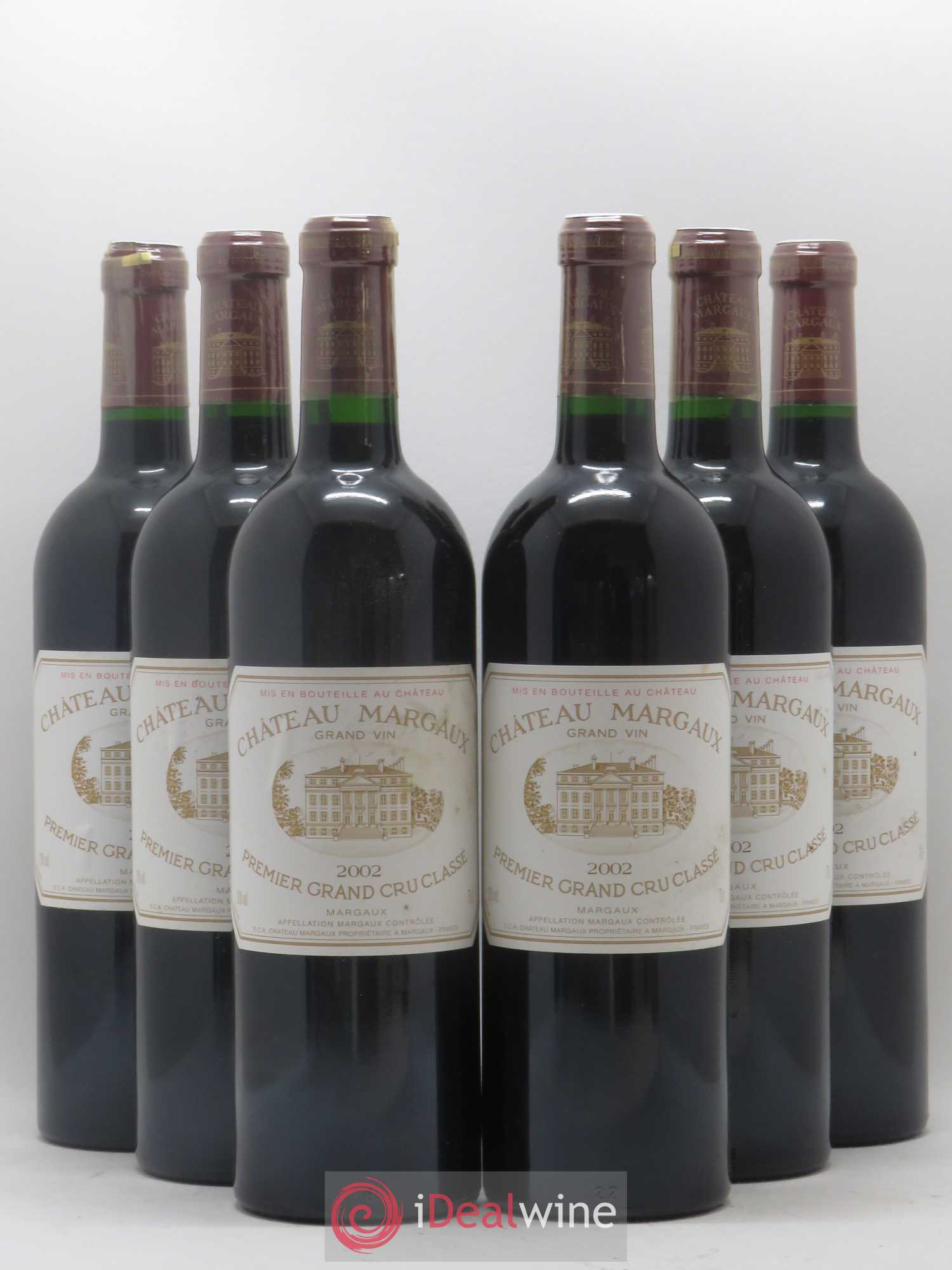 Château Margaux 1er Grand Cru Classé 2002 - Lot de 6 bouteilles - 0