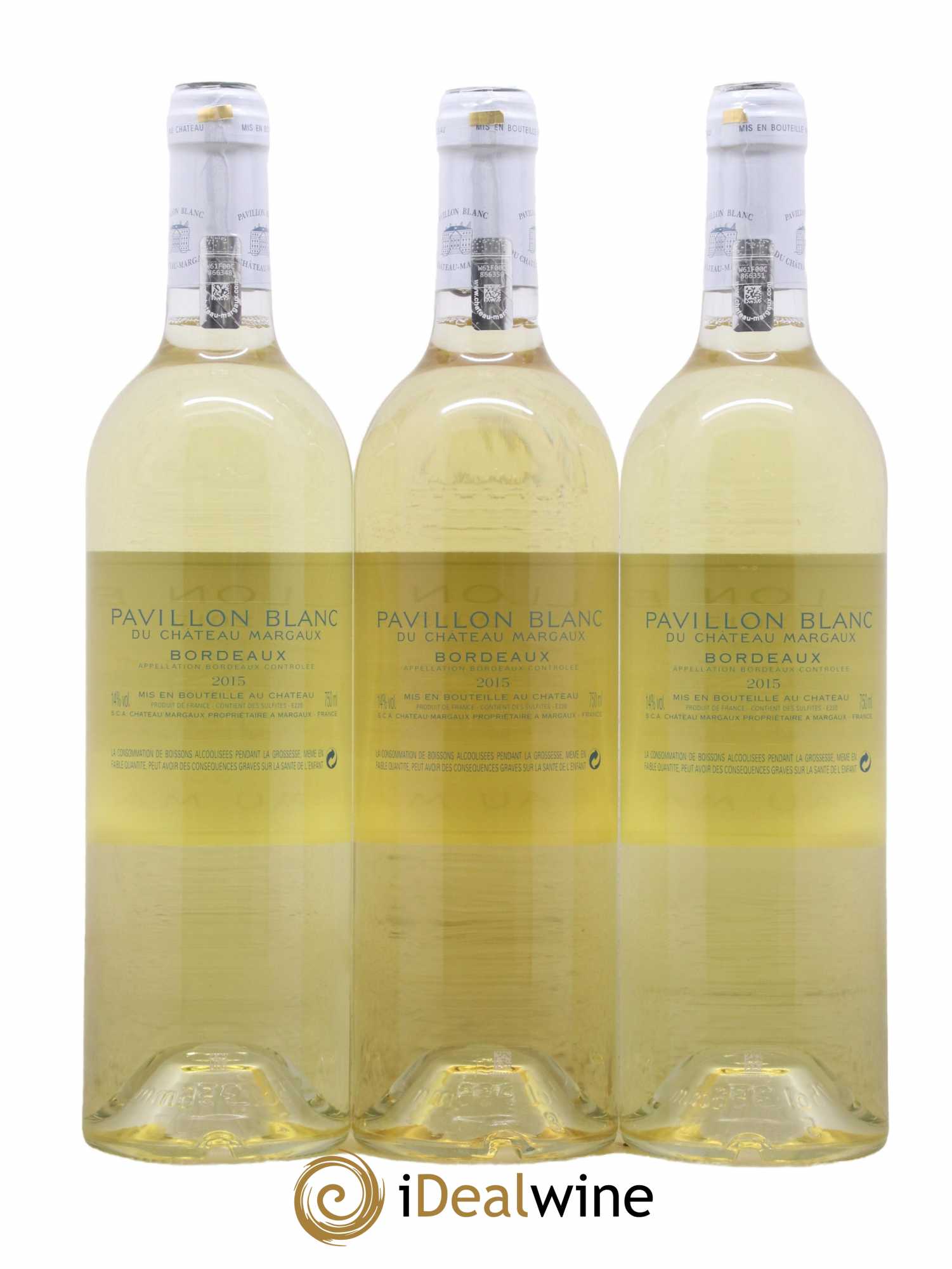 Pavillon Blanc du Château Margaux 2015 - Lot de 3 bouteilles - 1