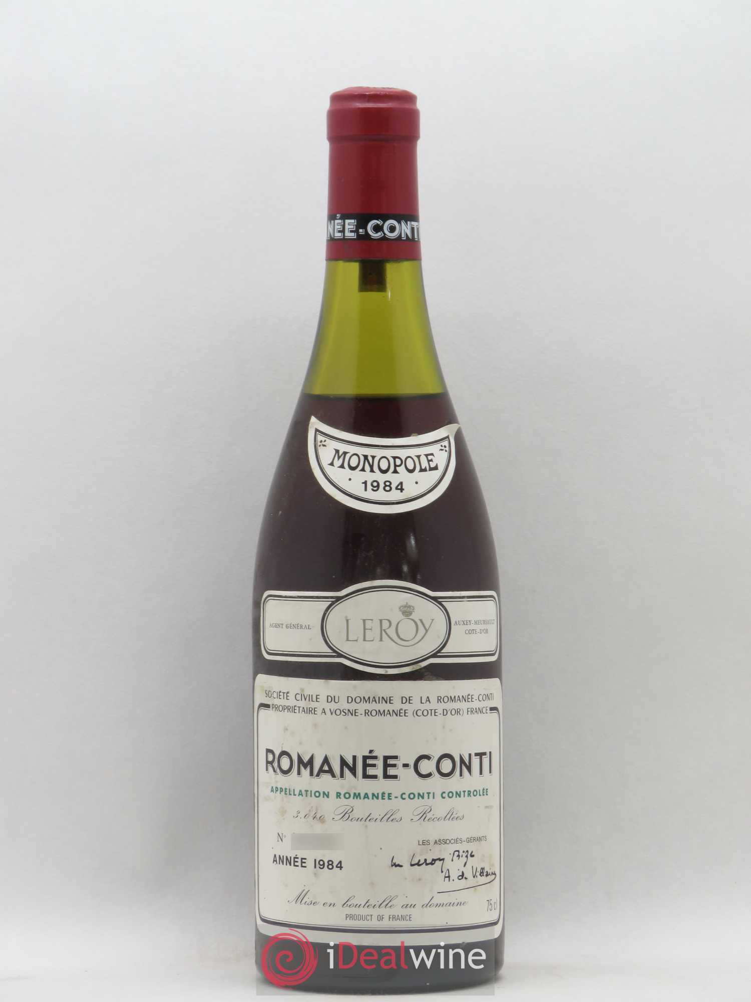 Romanée-Conti Grand Cru Domaine de la Romanée-Conti 1984 - Lot de 1 bouteille - 0