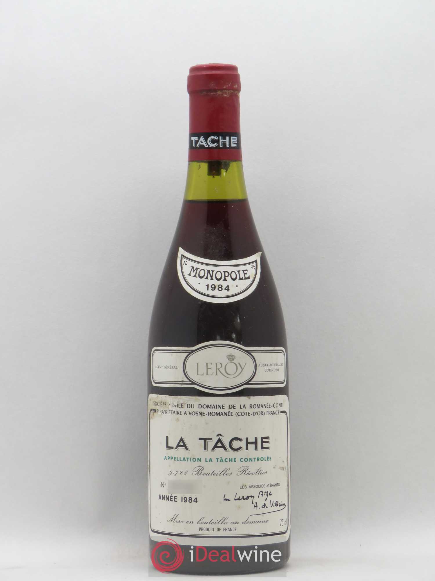 La Tâche Grand Cru Domaine de la Romanée-Conti 1984 - Lot de 1 bouteille - 0