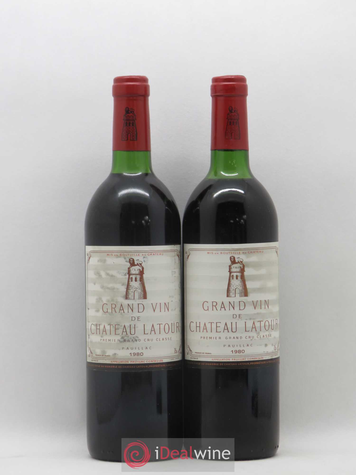 Château Latour 1er Grand Cru Classé 1980 - Lot de 2 bouteilles - 0