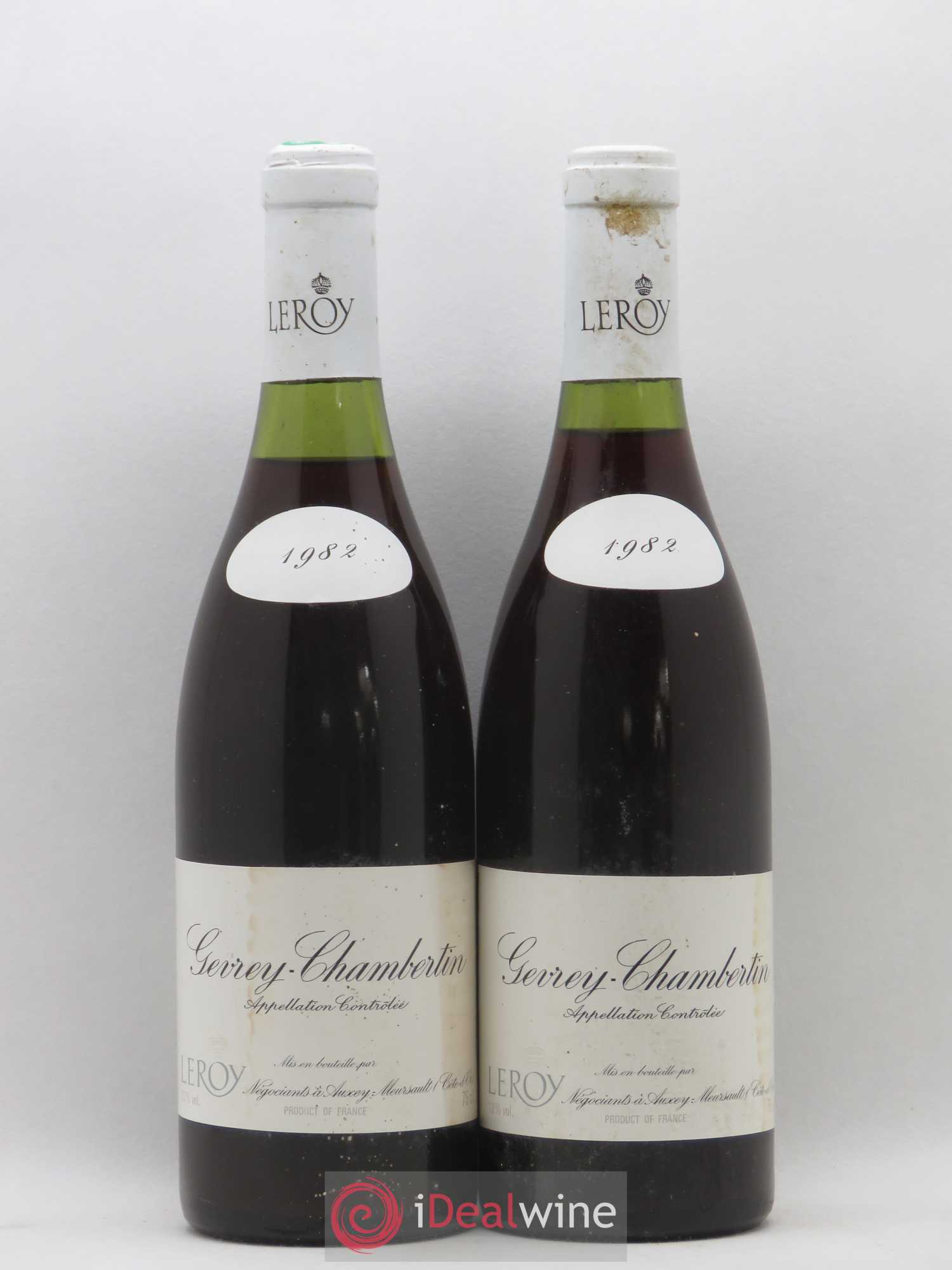 Gevrey-Chambertin Leroy SA 1982 - Lot de 2 bouteilles - 0