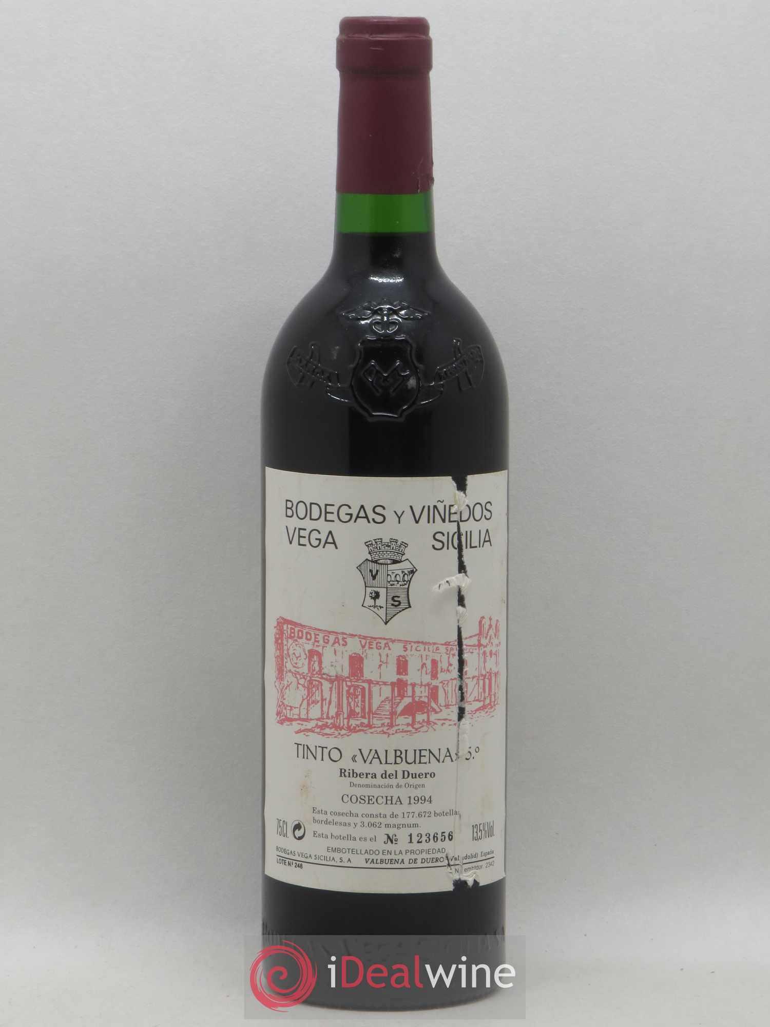 Ribera Del Duero DO Vega Sicilia Valbuena 5 ano Famille Alvarez 1994 - Lot de 1 bouteille - 0