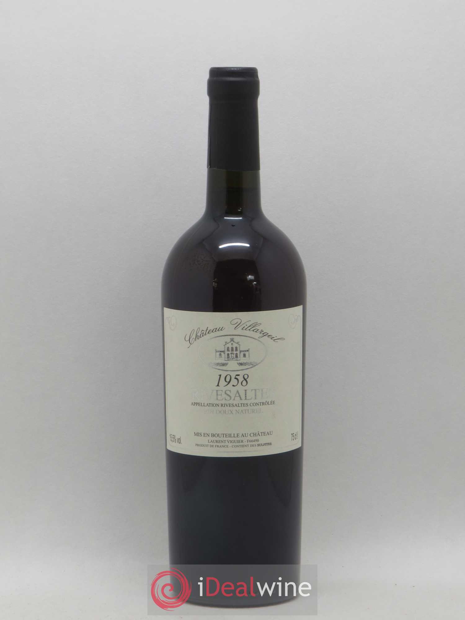 Rivesaltes Château Villargeil 1958 - Posten von 1 Flasche - 0