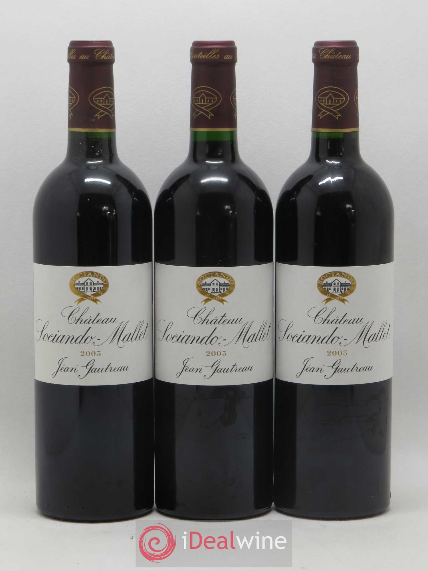 Château Sociando Mallet (sans prix de réserve) 2003 - Lot de 6 bouteilles - 1