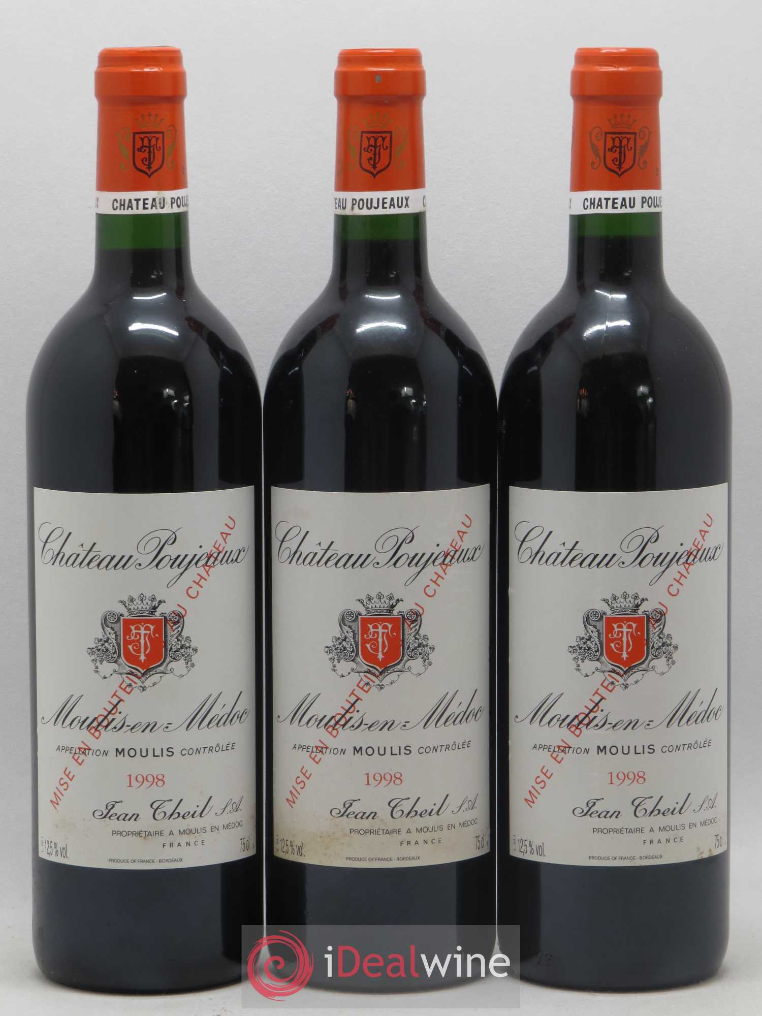 Château Poujeaux 1998 - Lot de 12 bouteilles - 1