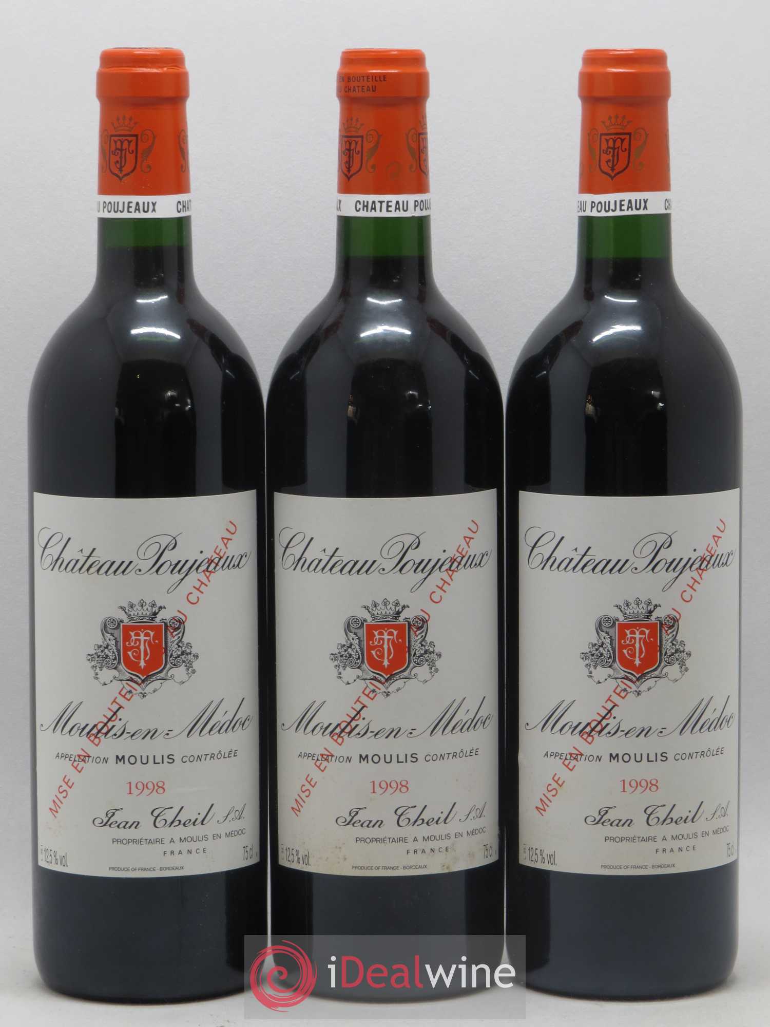 Château Poujeaux 1998 - Lot de 12 bouteilles - 2
