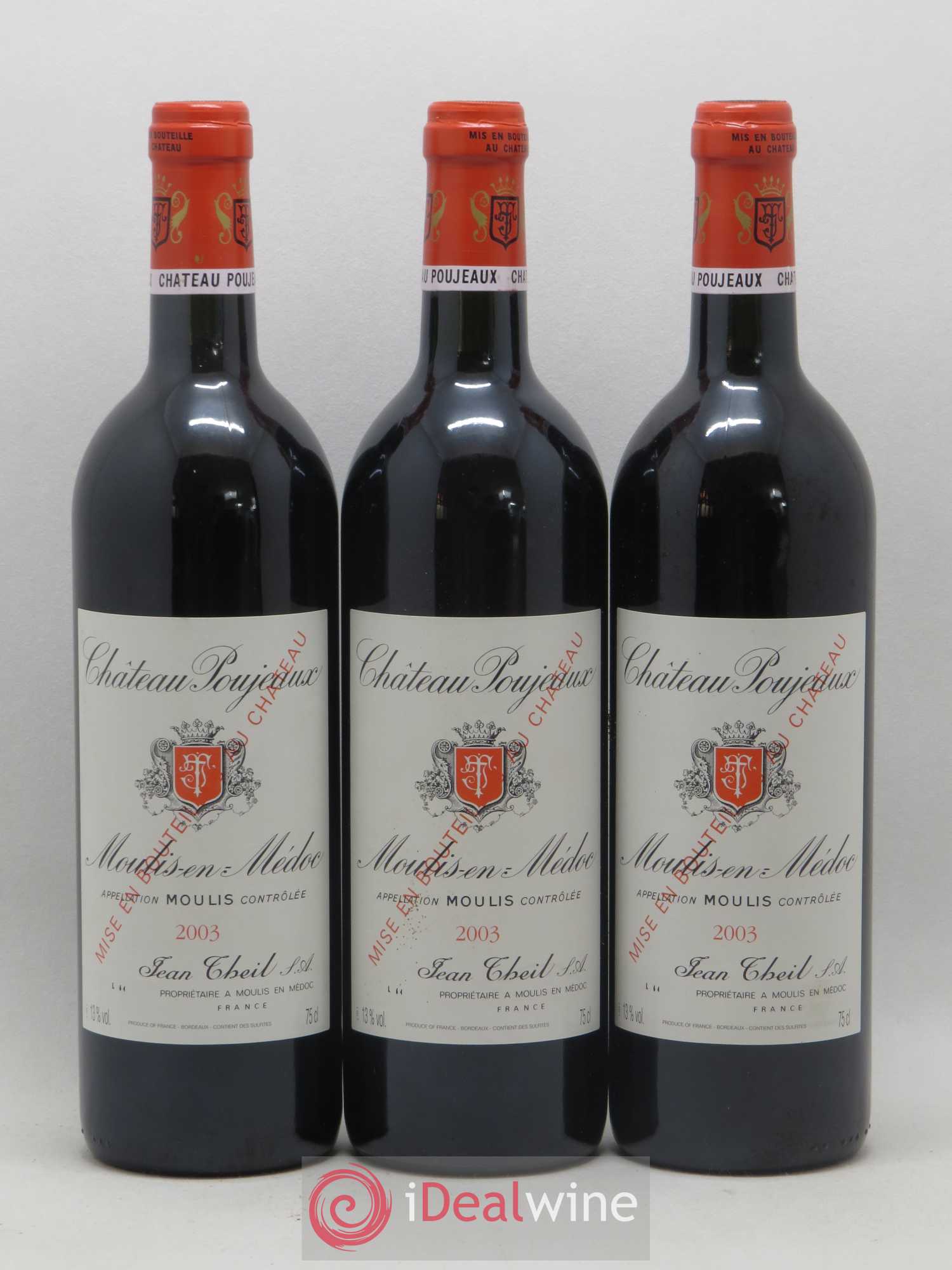Château Poujeaux 2003 - Lot de 12 bouteilles - 1