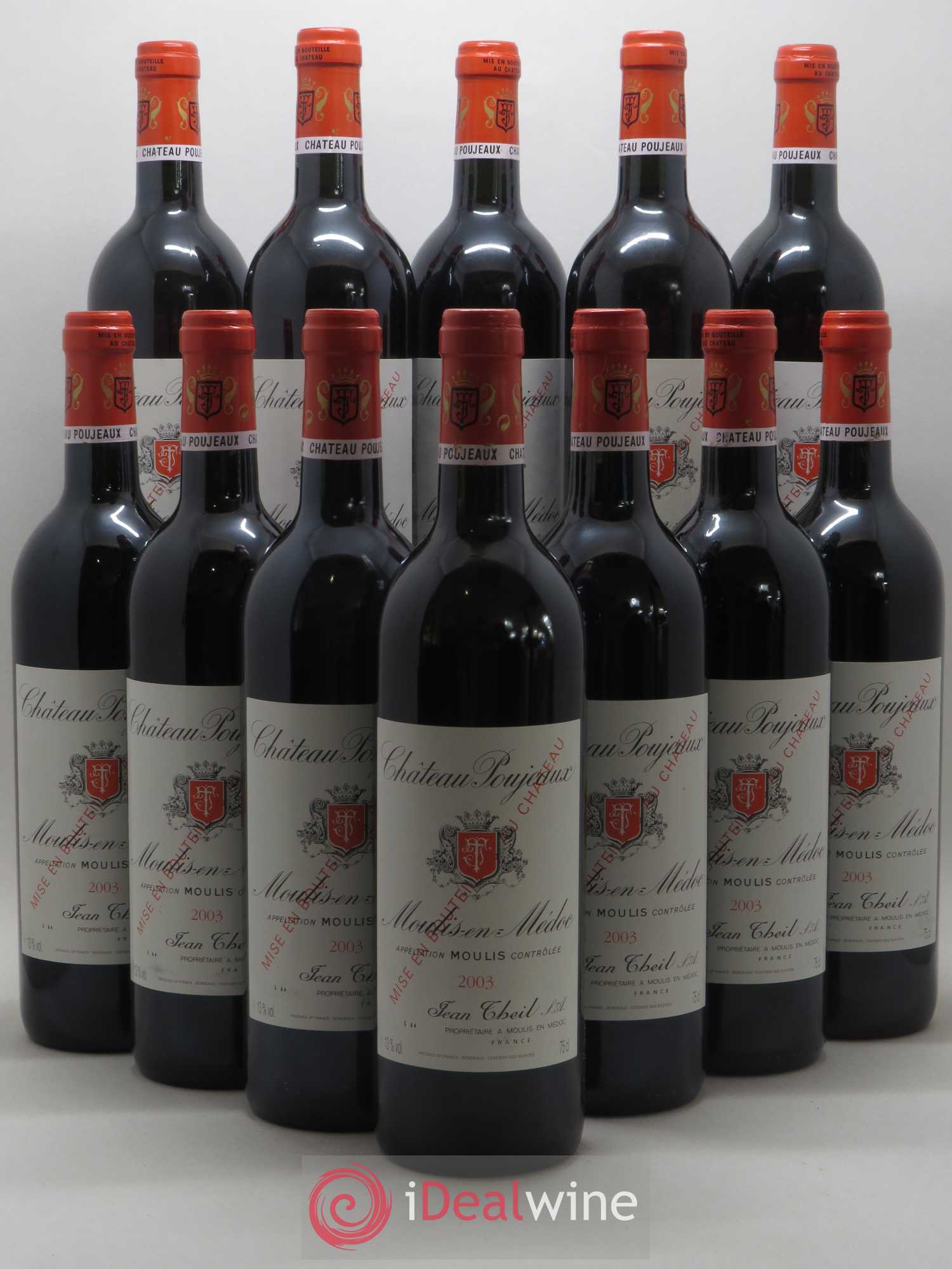 Château Poujeaux 2003 - Lot de 12 bouteilles - 0