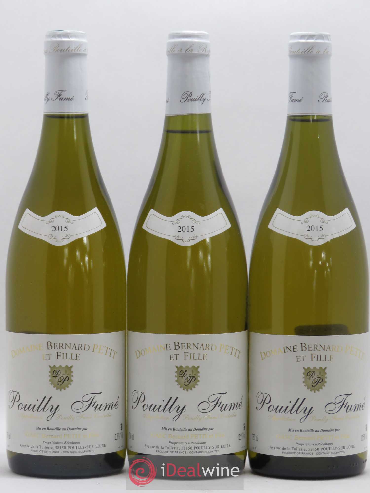Pouilly-Fumé Domaine Bernard Petit et Fille (sans prix de réserve) 2015 - Posten von 3 Flaschen - 0