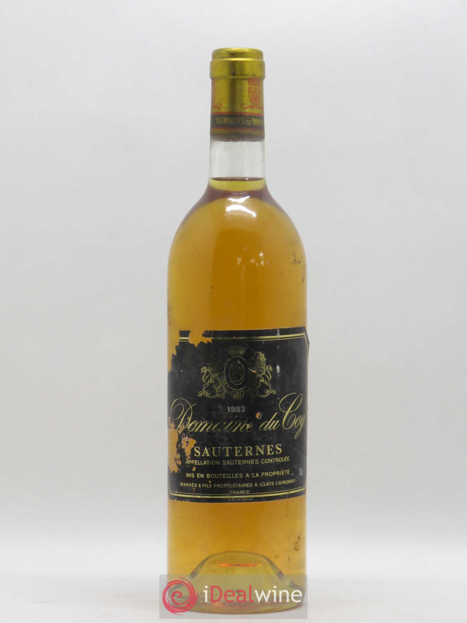 Sauternes Domaine de Coy 1983 - Posten von 1 Flasche - 0