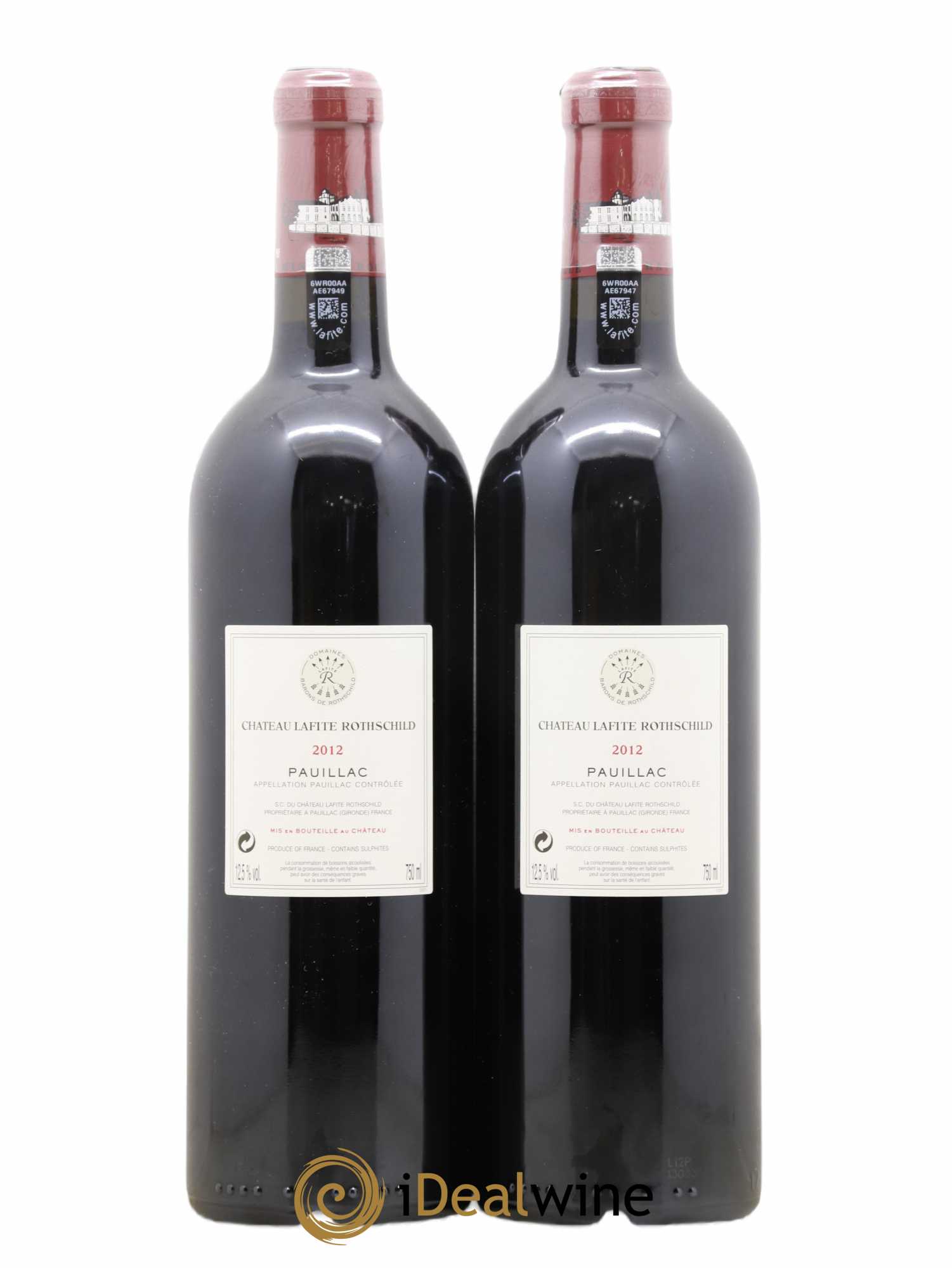 Château Lafite Rothschild 1er Grand Cru Classé 2012 - Lot de 2 bouteilles - 1