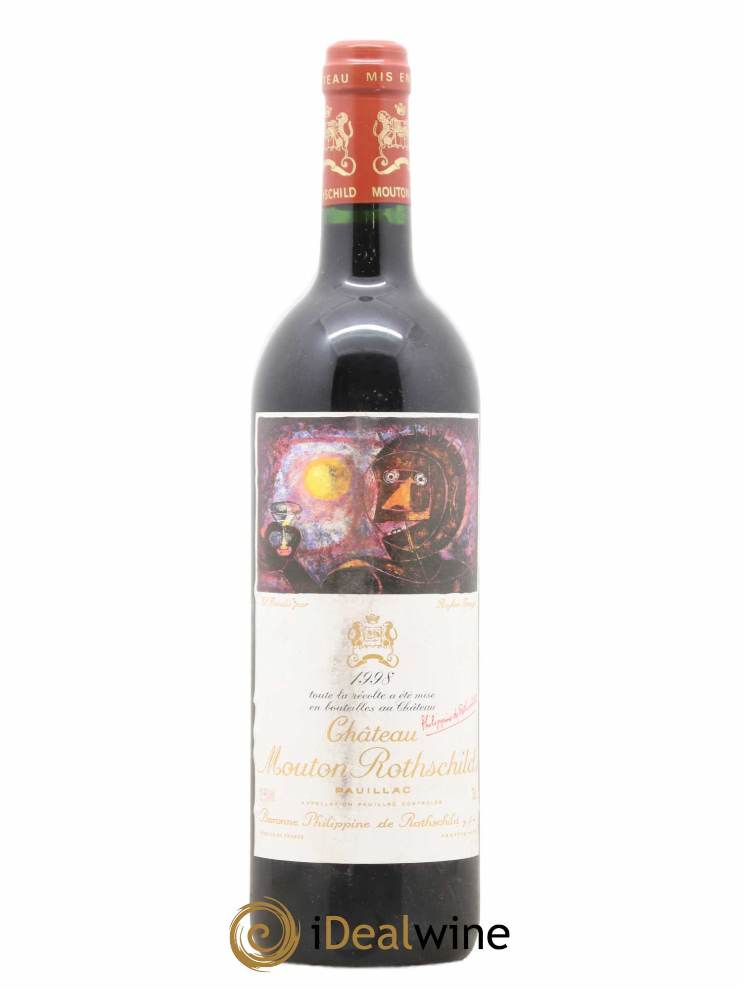 Château Mouton Rothschild 1er Grand Cru Classé 1998 - Lot de 1 bouteille - 0