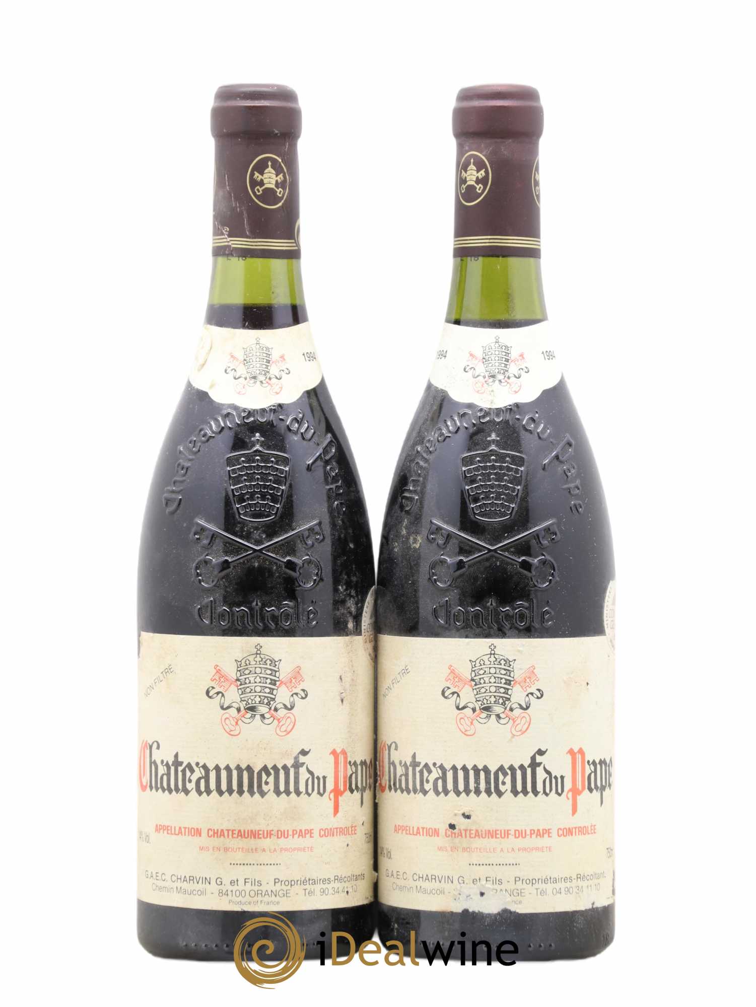 Châteauneuf-du-Pape Charvin (Domaine) 1994 - Lot of 2 bottles - 0