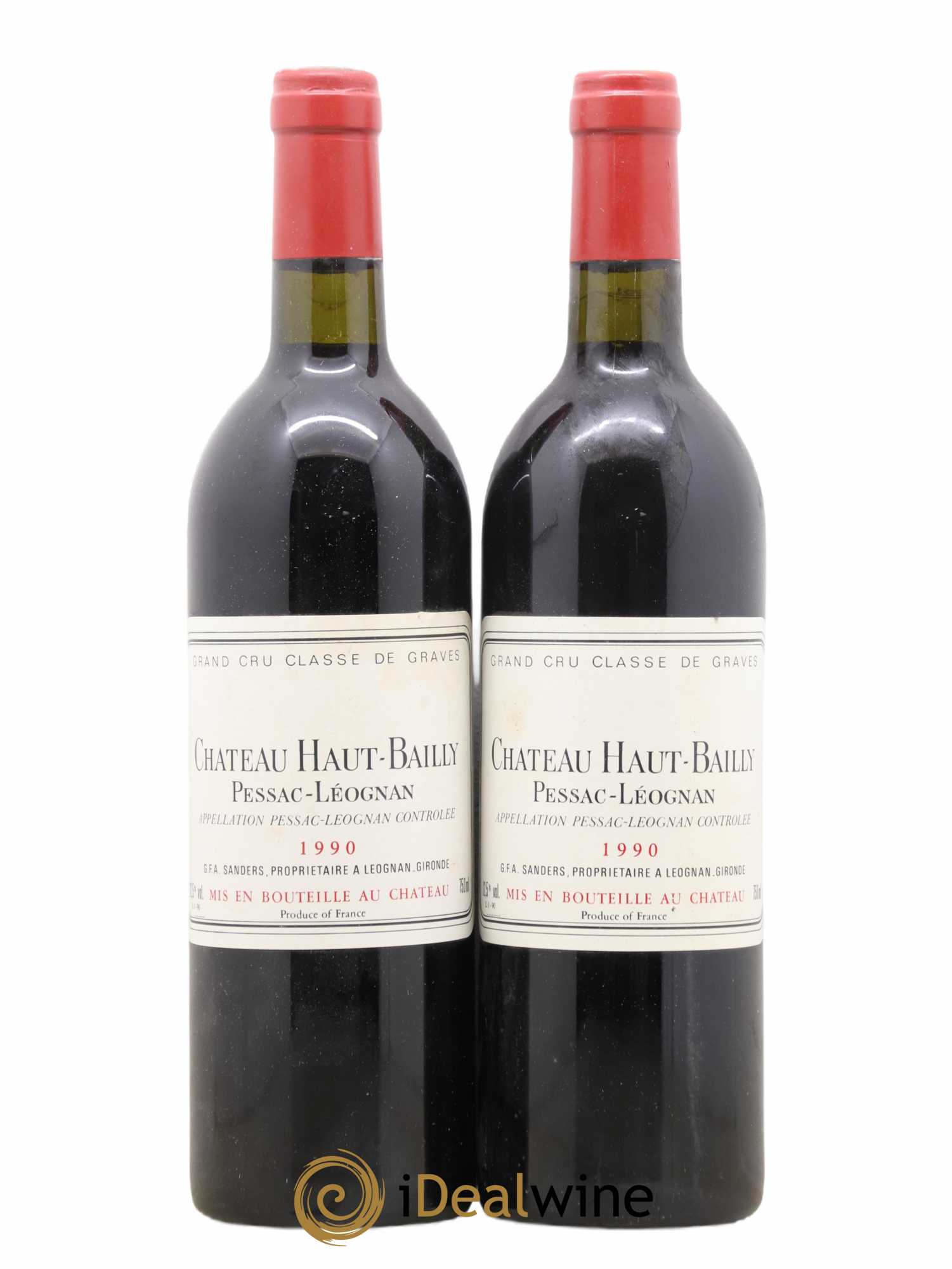 Château Haut-Bailly Cru Classé de Graves 1990 - Lot de 2 bouteilles - 0
