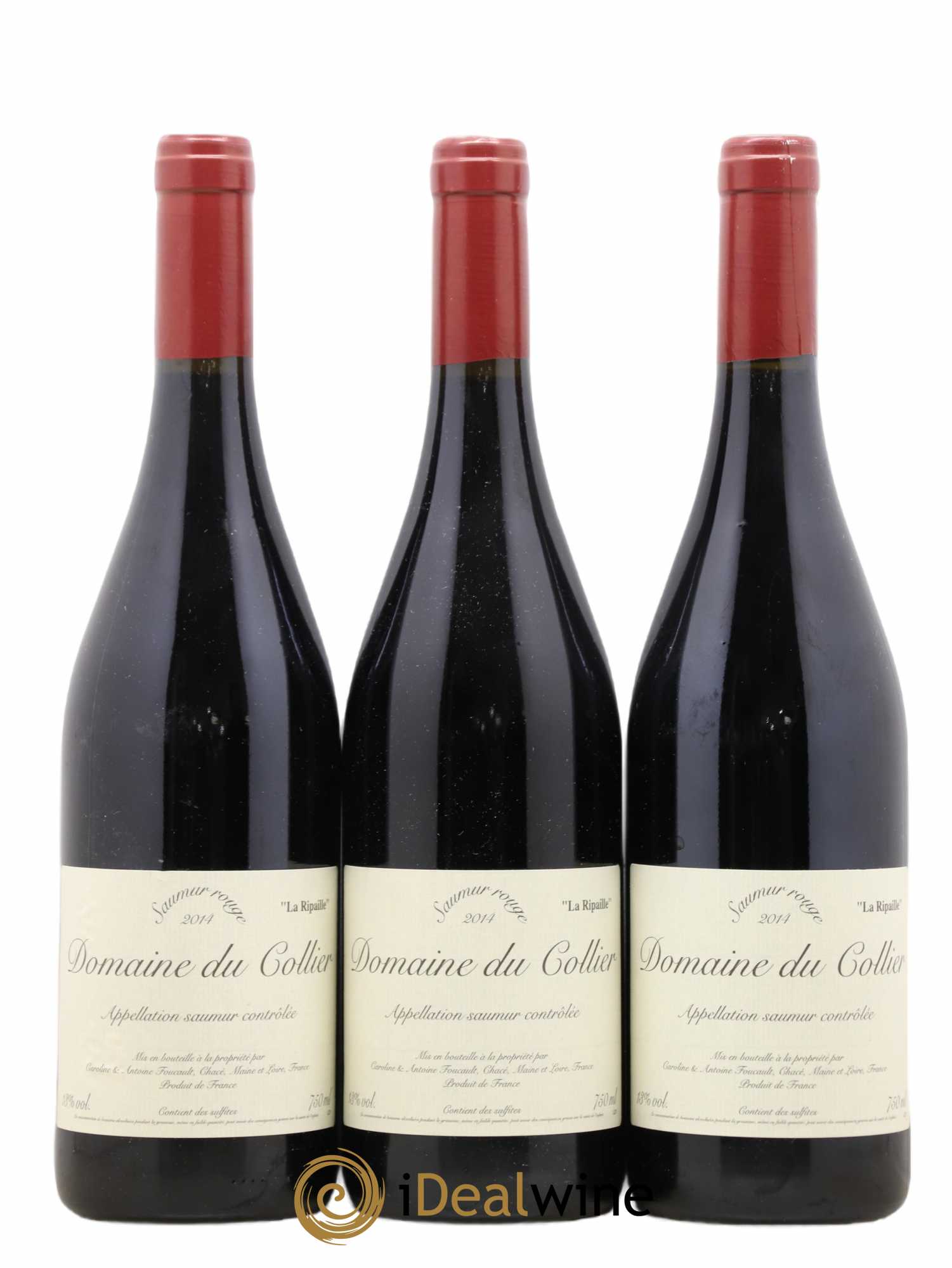 Saumur La Ripaille Domaine du Collier 2014 - Lot de 3 bouteilles - 0