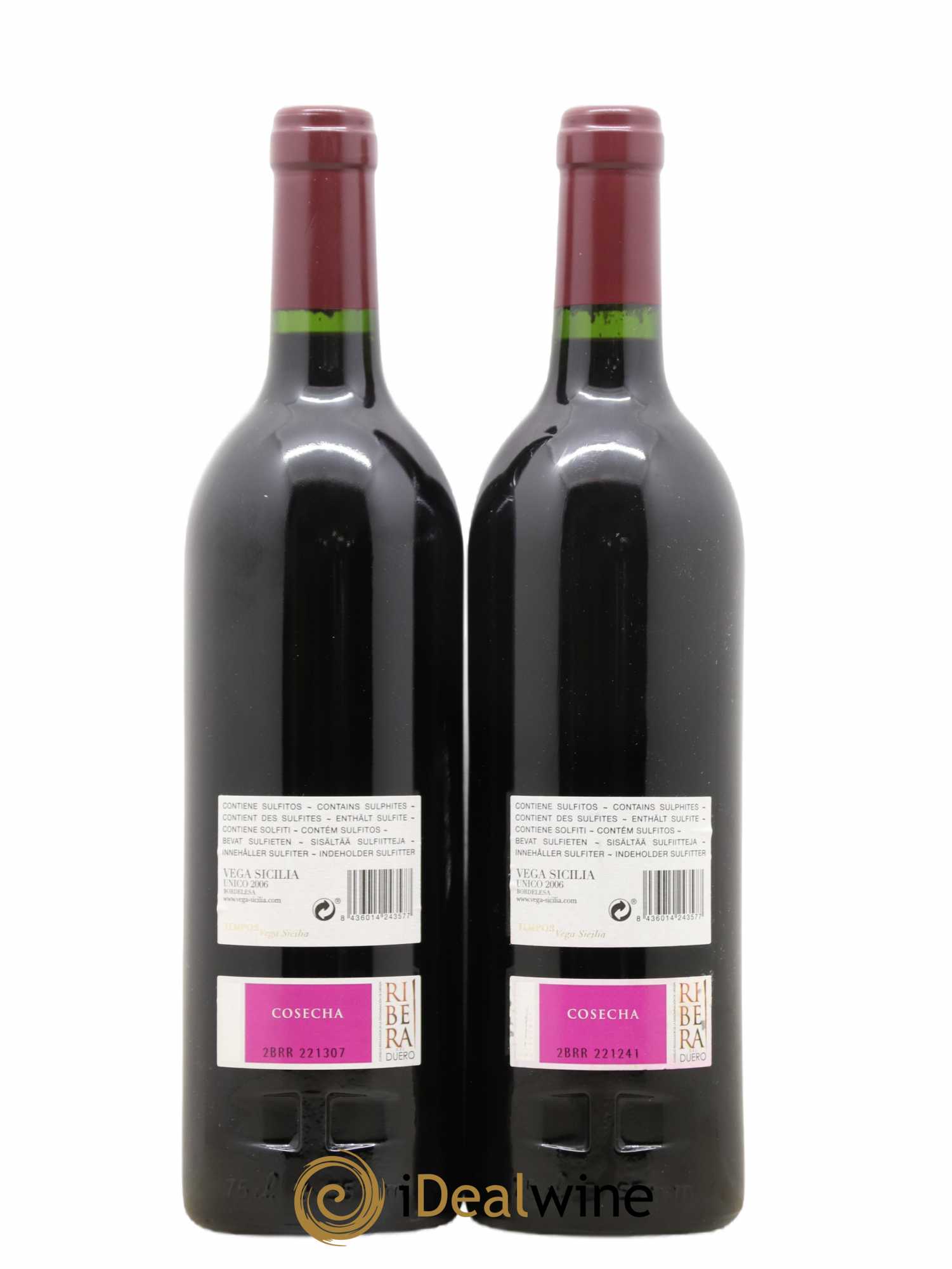 Ribera Del Duero DO Vega Sicilia Unico Famille Alvarez 2006 - Lot de 2 bouteilles - 1