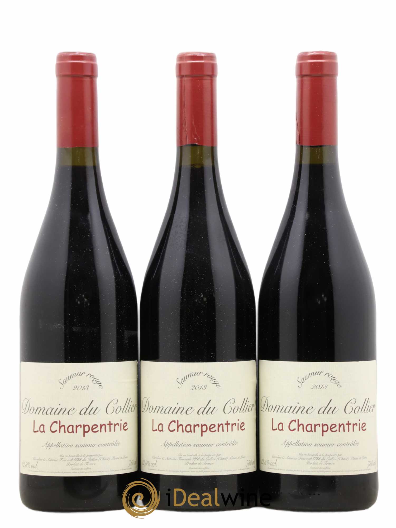 Saumur La Charpentrie Domaine du Collier (sans prix de réserve) 2013 - Lot de 3 bouteilles - 0