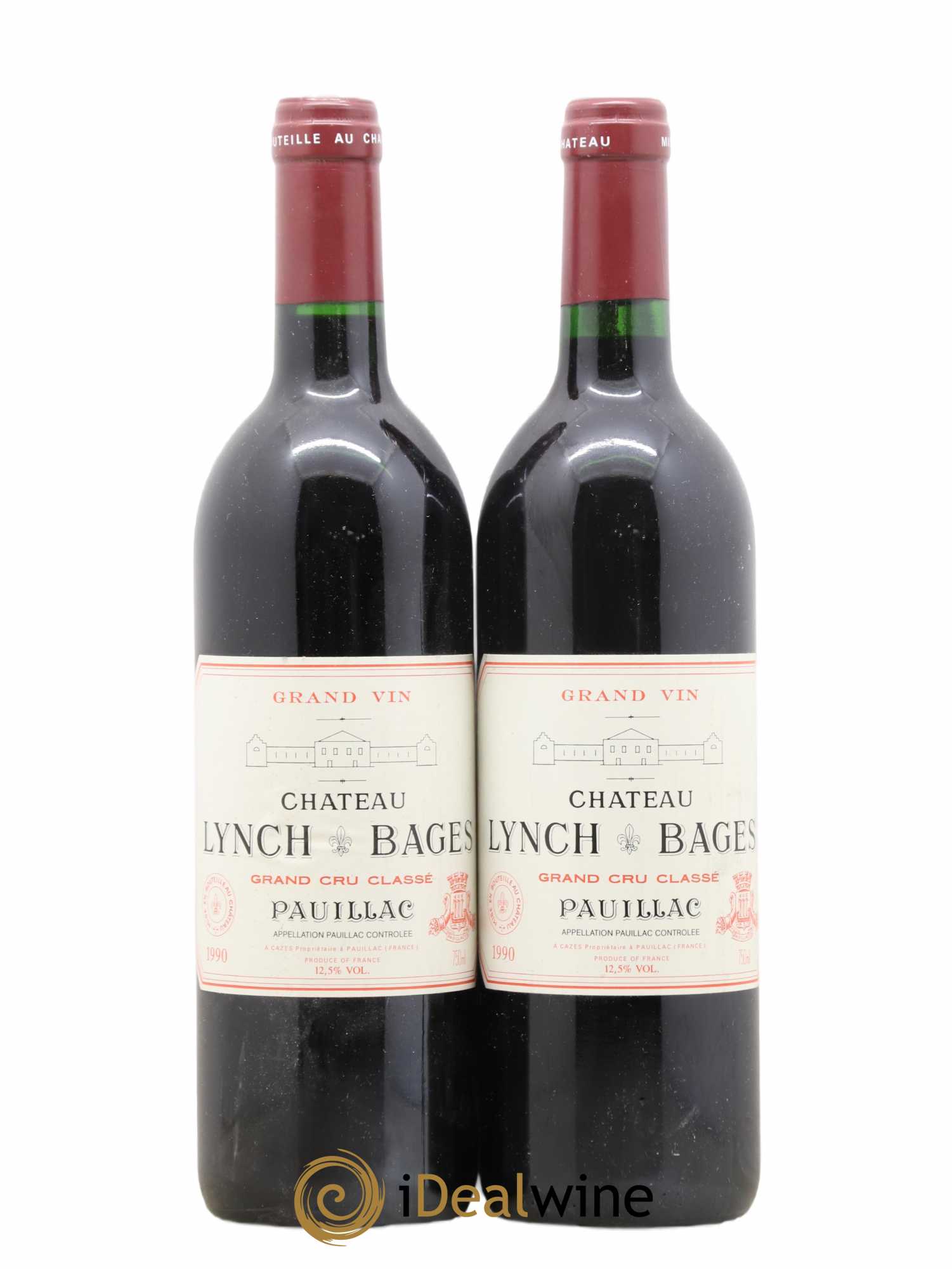 Château Lynch Bages 5ème Grand Cru Classé 1990 - Lot de 2 bouteilles - 0