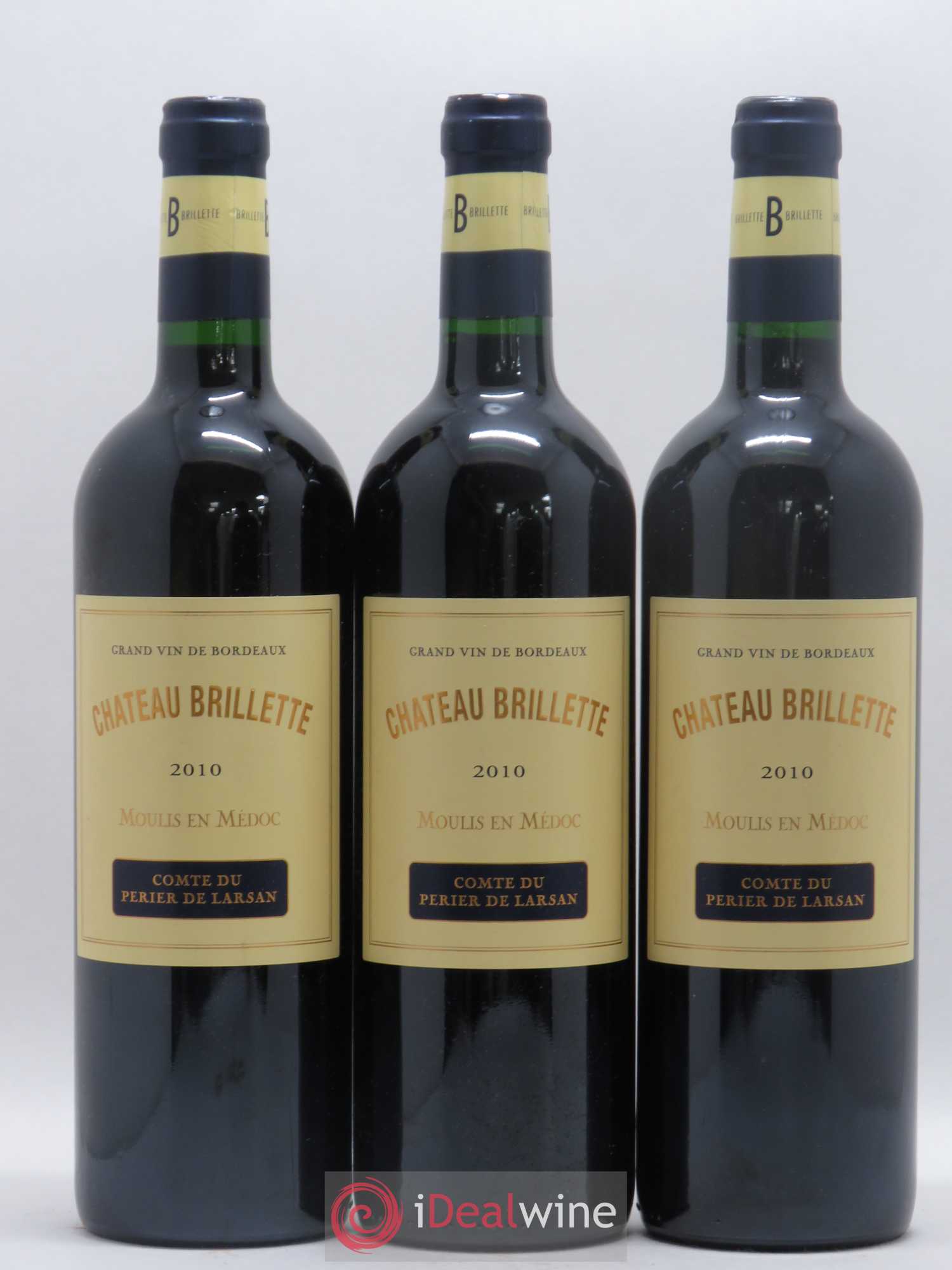Château Brillette Cru Bourgeois 2010 - Lot de 3 bouteilles - 0