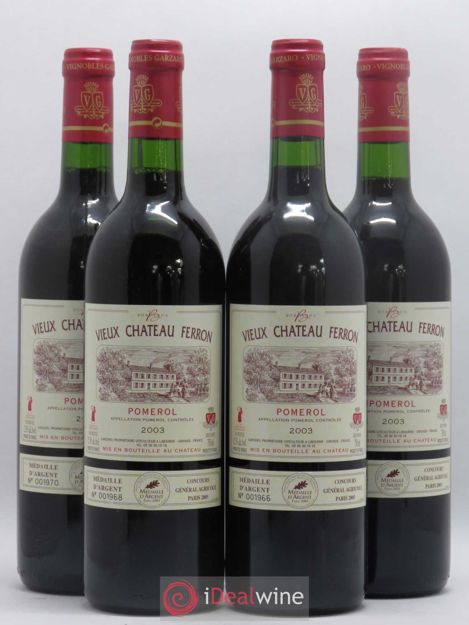 Vieux Château Ferron (sans prix de réserve) 2003 - Lot de 4 bouteilles - 0