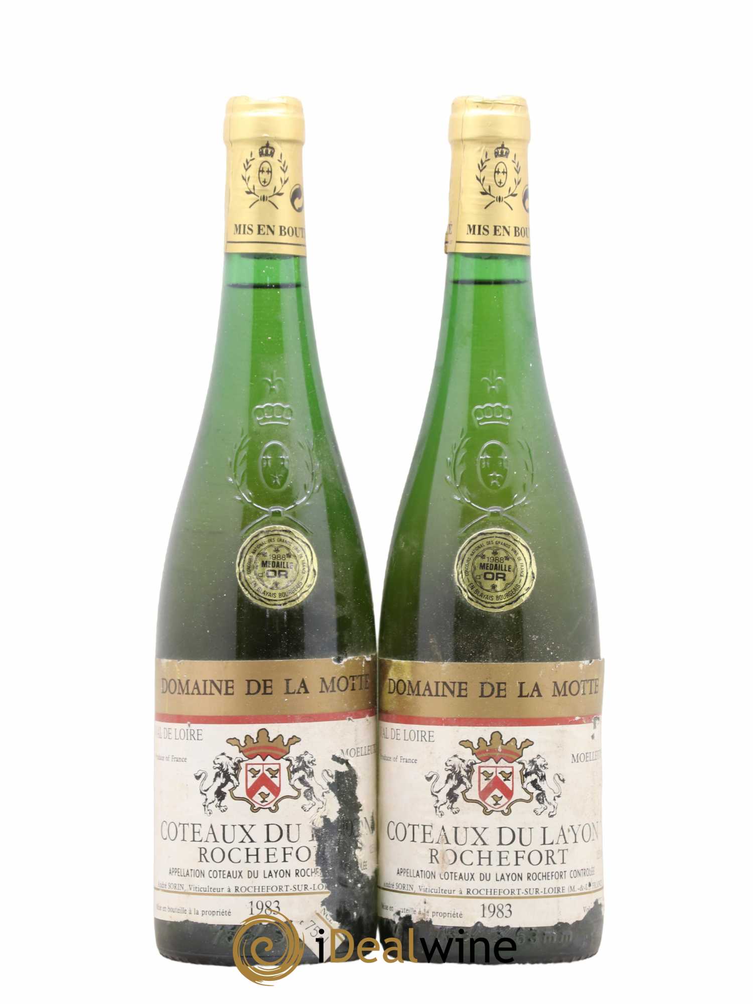 Coteaux du Layon Rochefort Domaine de la Motte 1983 - Lot de 2 bouteilles - 0