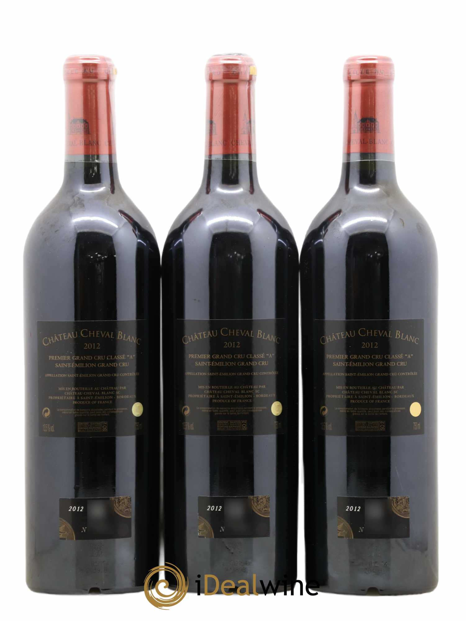 Château Cheval Blanc 1er Grand Cru Classé A 2012 - Lot de 3 bouteilles - 1