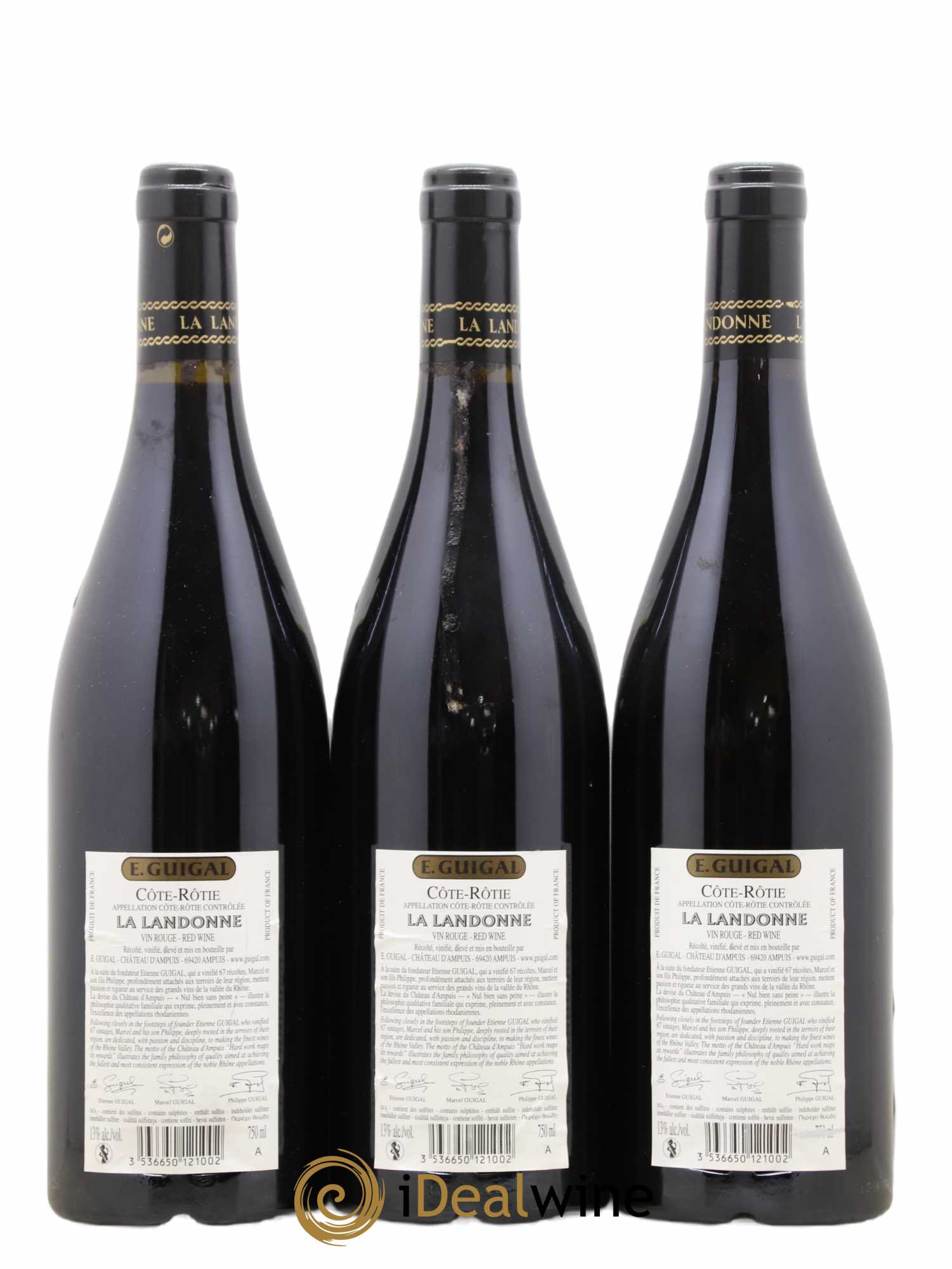 Côte-Rôtie La Landonne Guigal 2008 - Lot of 3 bottles - 1