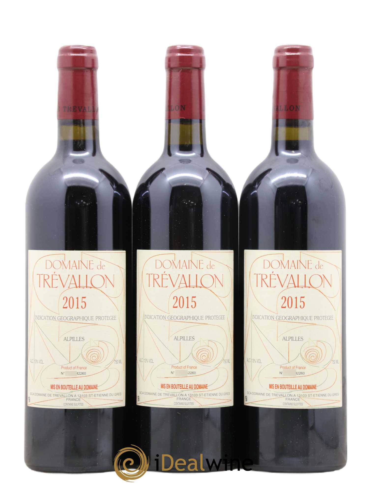 Alpilles Trévallon (Domaine de) Eloi Dürrbach 2015 - Lot de 3 bouteilles - 0