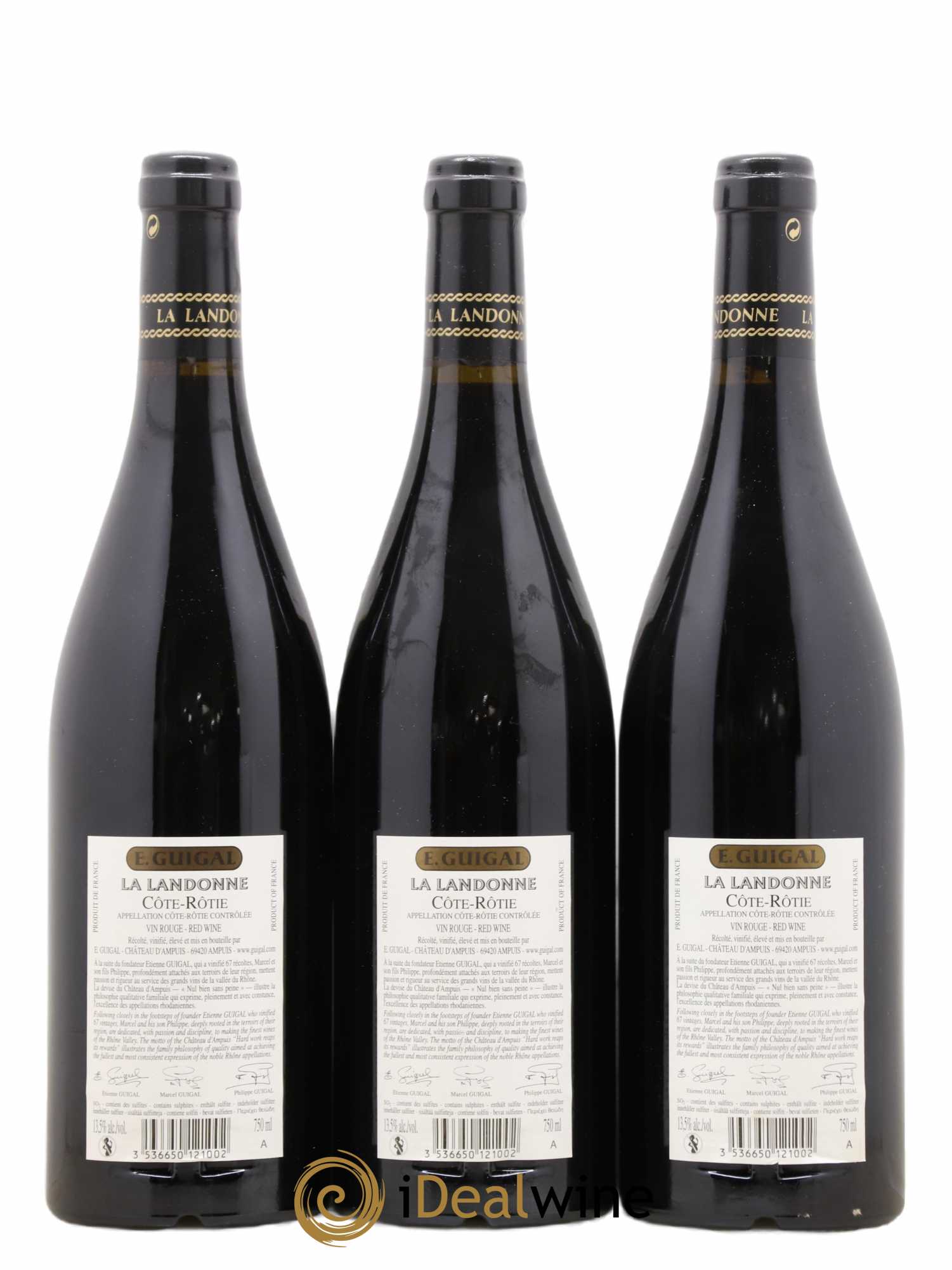Côte-Rôtie La Landonne Guigal 2013 - Lot de 3 bouteilles - 1
