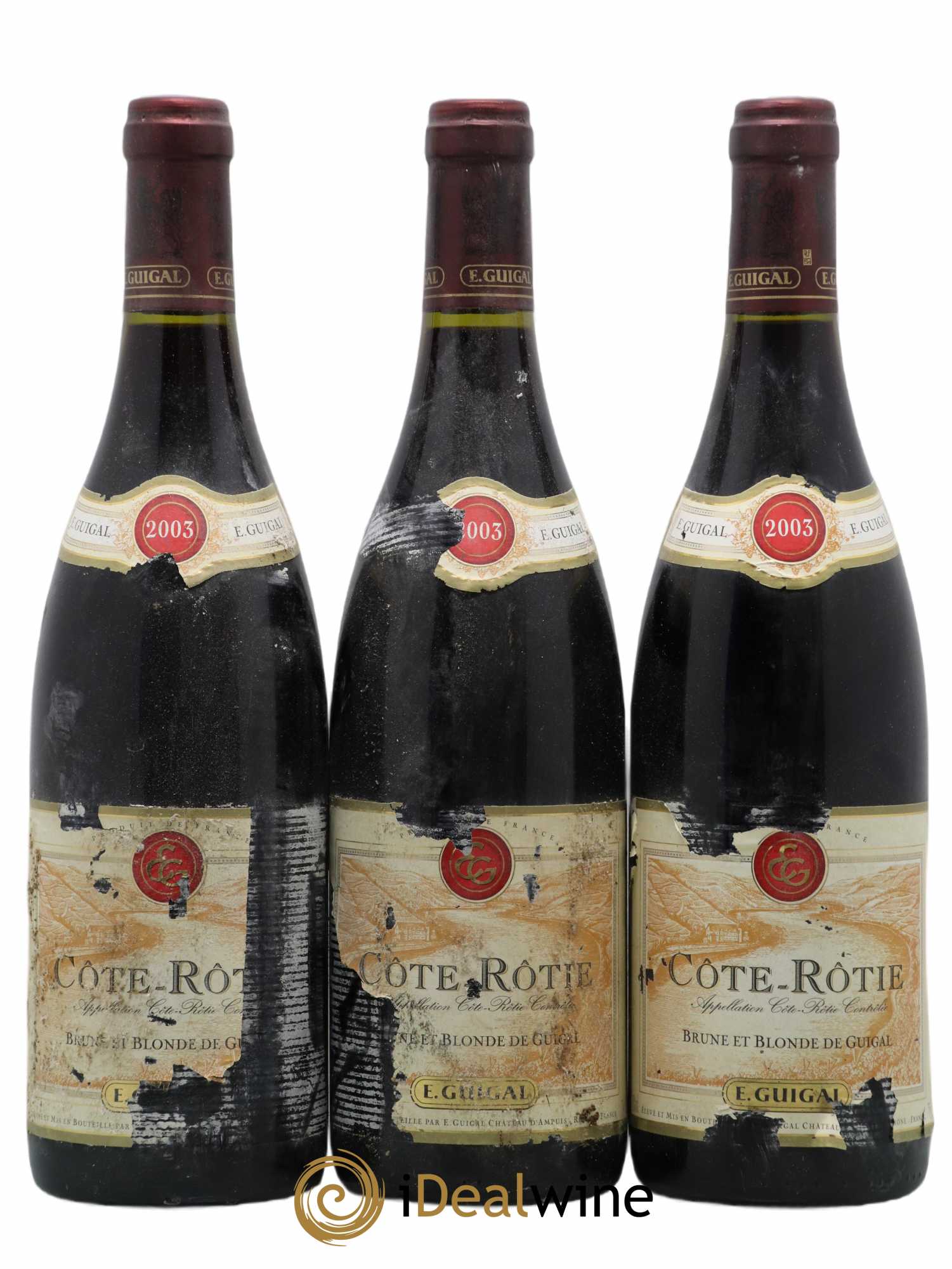 Côte-Rôtie Côtes Brune et Blonde Guigal 2003 - Lot de 3 bouteilles - 0