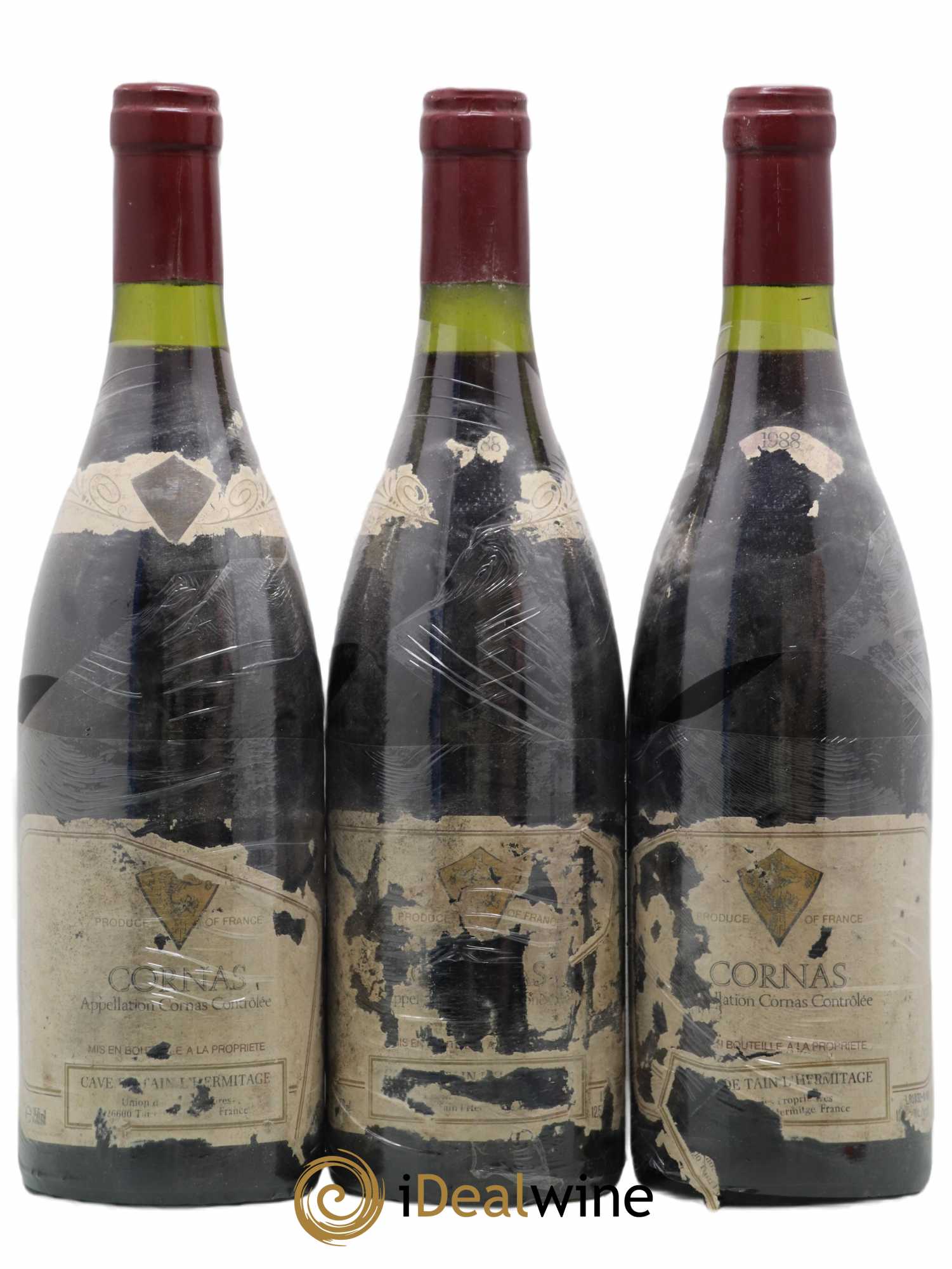 Cornas Cave de Tain (no reserve) 1988 - Lot of 3 bottles - 0