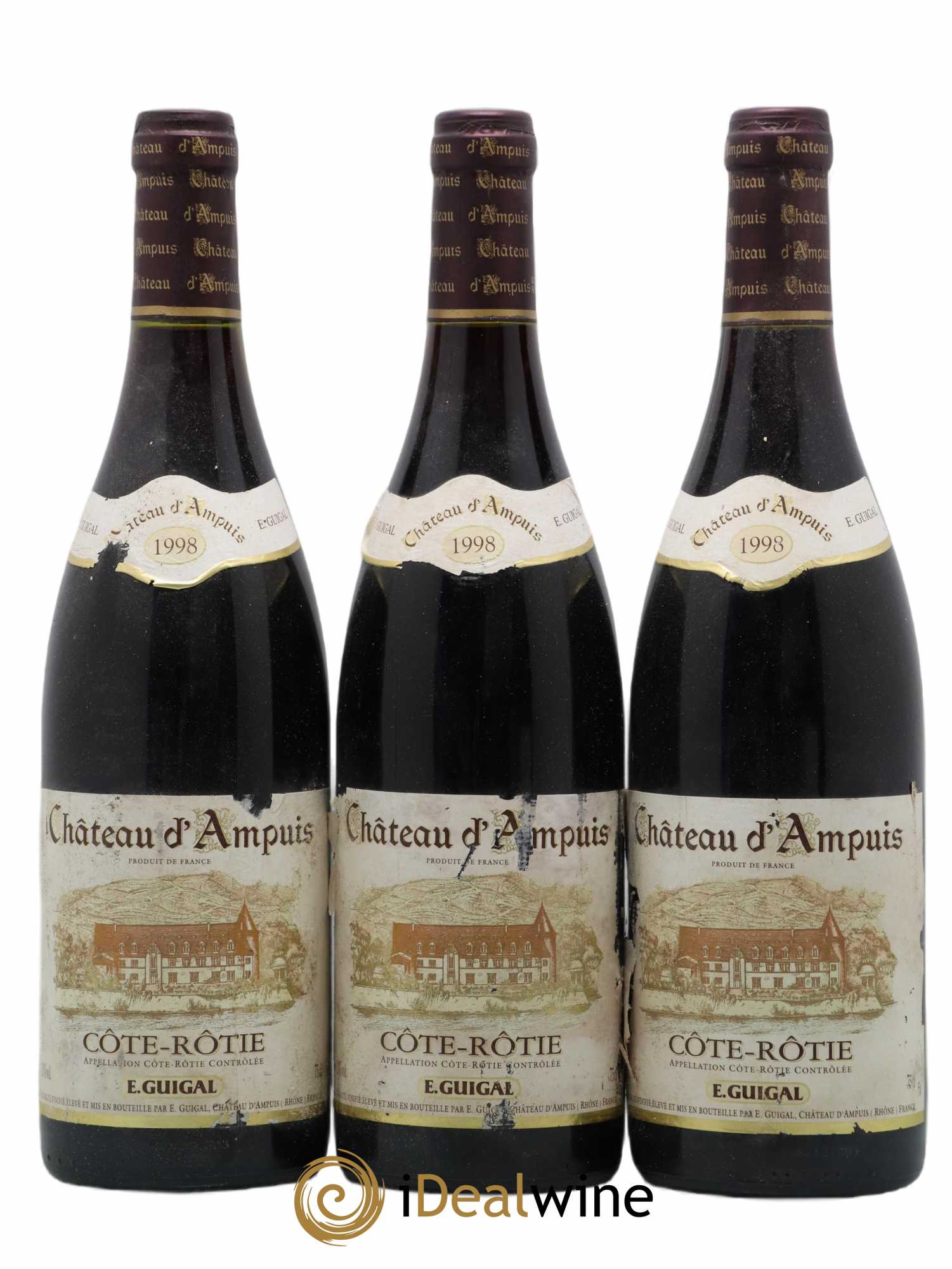 Côte-Rôtie Château d'Ampuis Guigal 1998 - Lot de 3 bouteilles - 0