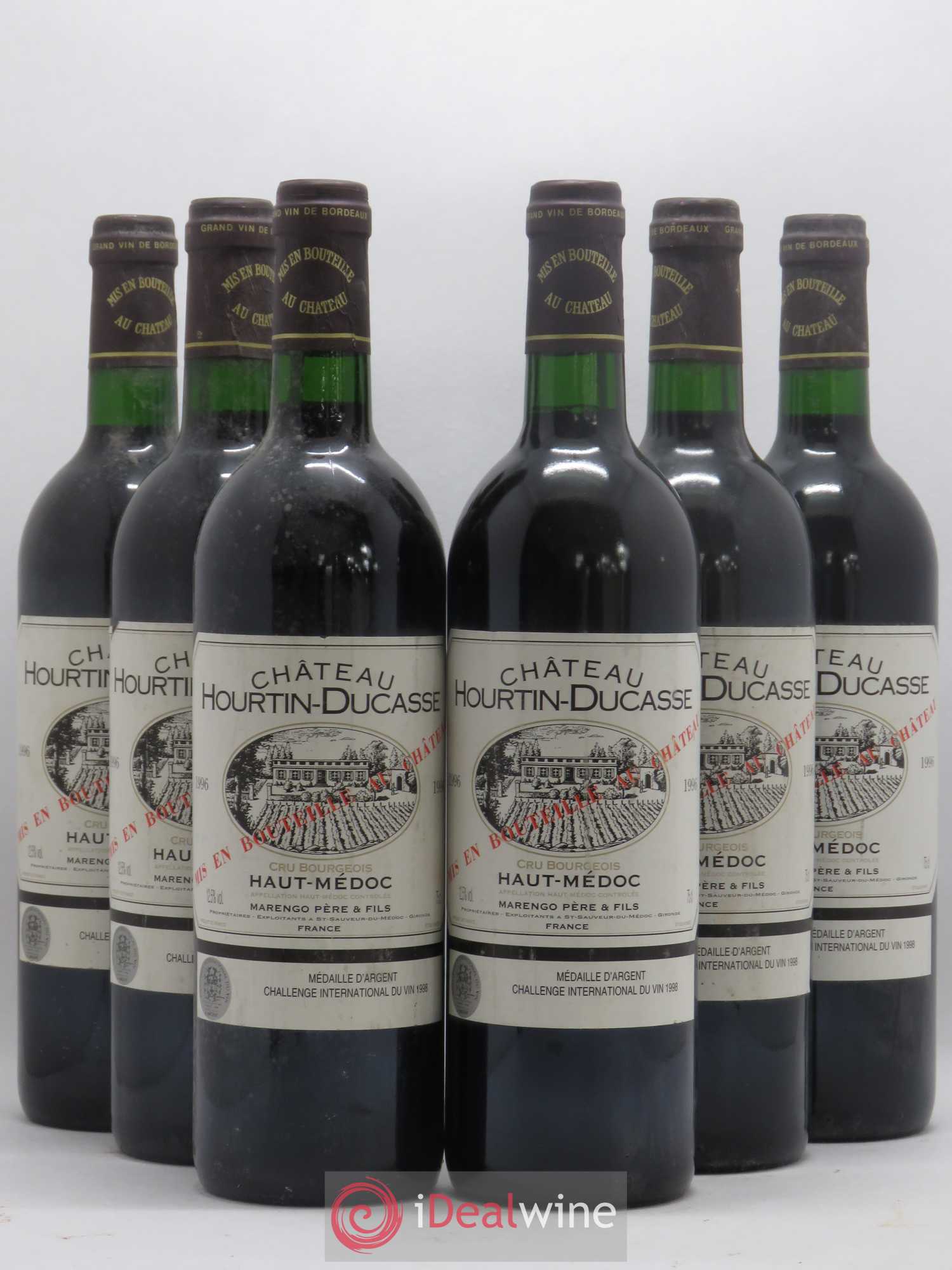 Château Hourtin Ducasse Cru Bourgeois 1996 - Lot de 6 bouteilles - 0