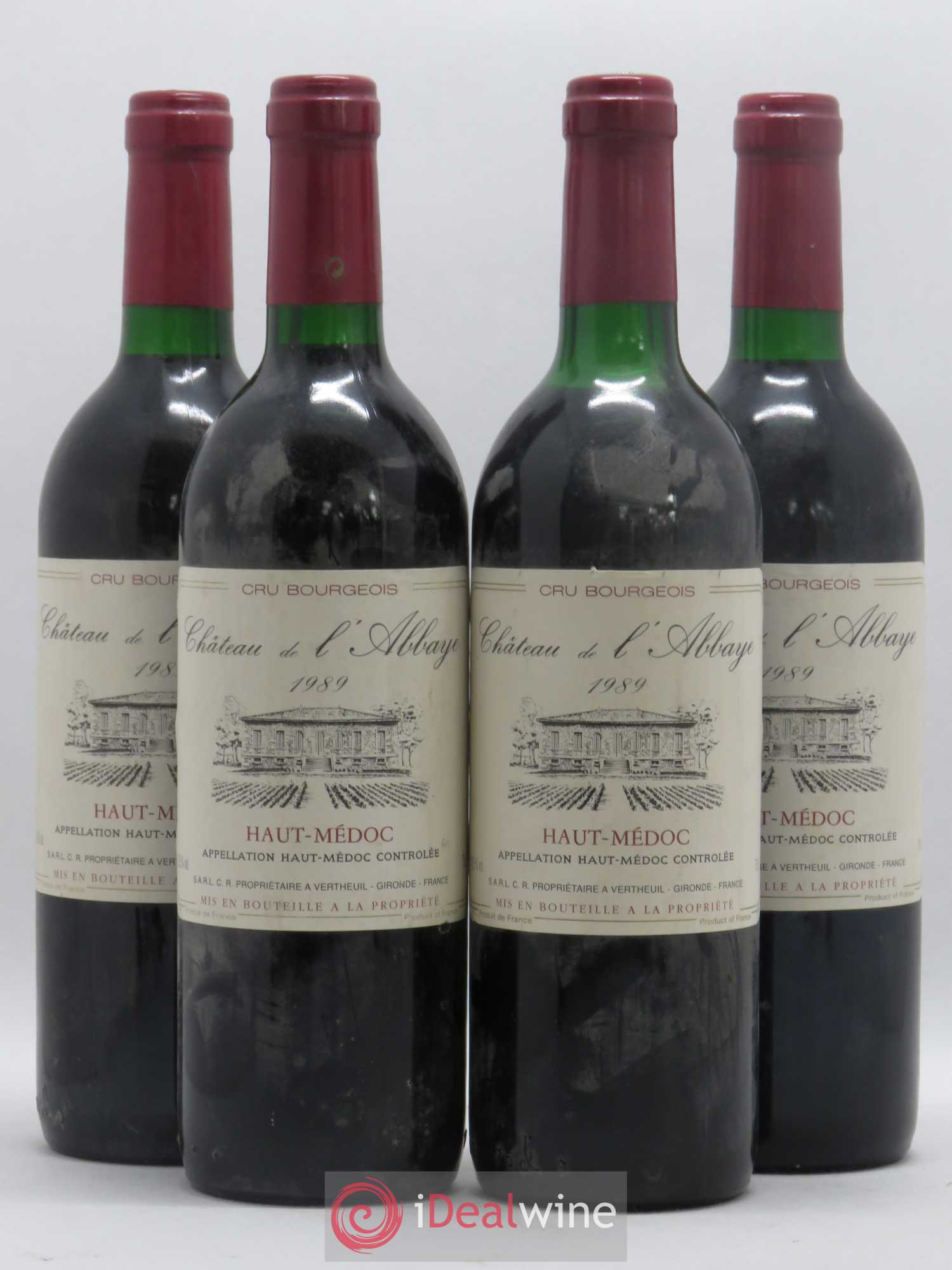 Haut Médoc Château l'Abbaye (sans prix de réserve) 1989 - Posten von 4 Flaschen - 0