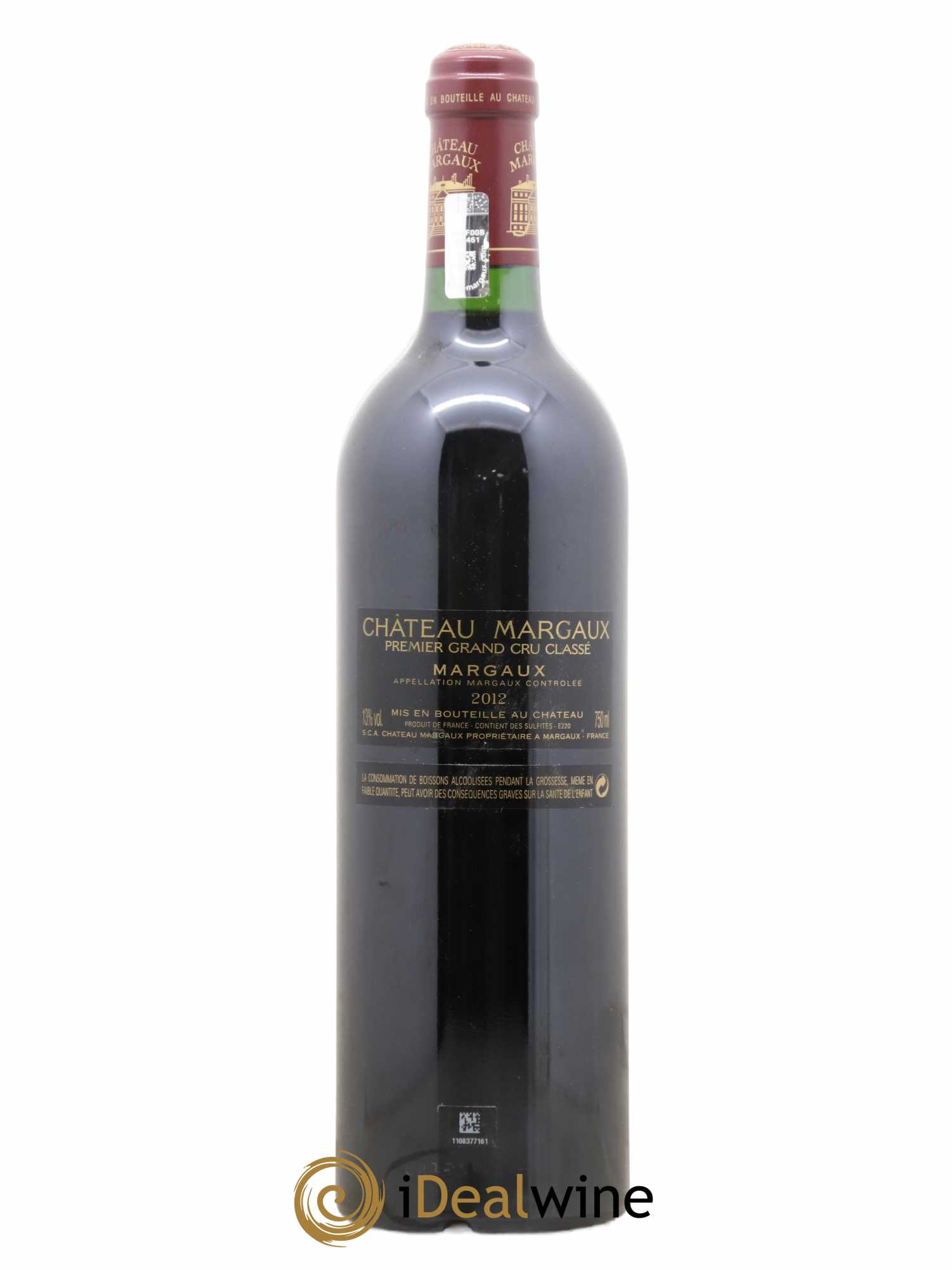 Château Margaux 1er Grand Cru Classé 2012 - Lot de 1 bouteille - 1