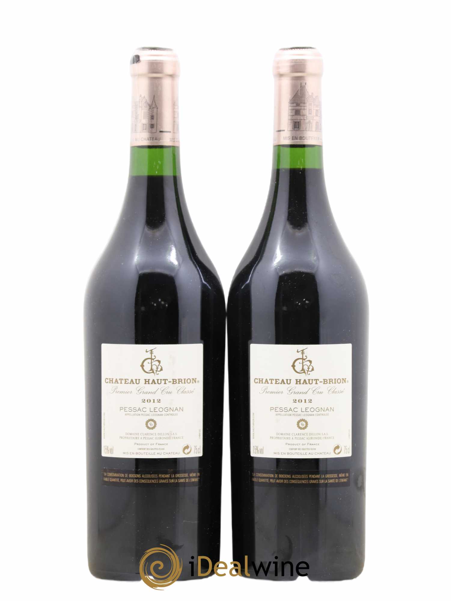Château Haut Brion 1er Grand Cru Classé 2012 - Lot of 2 bottles - 1