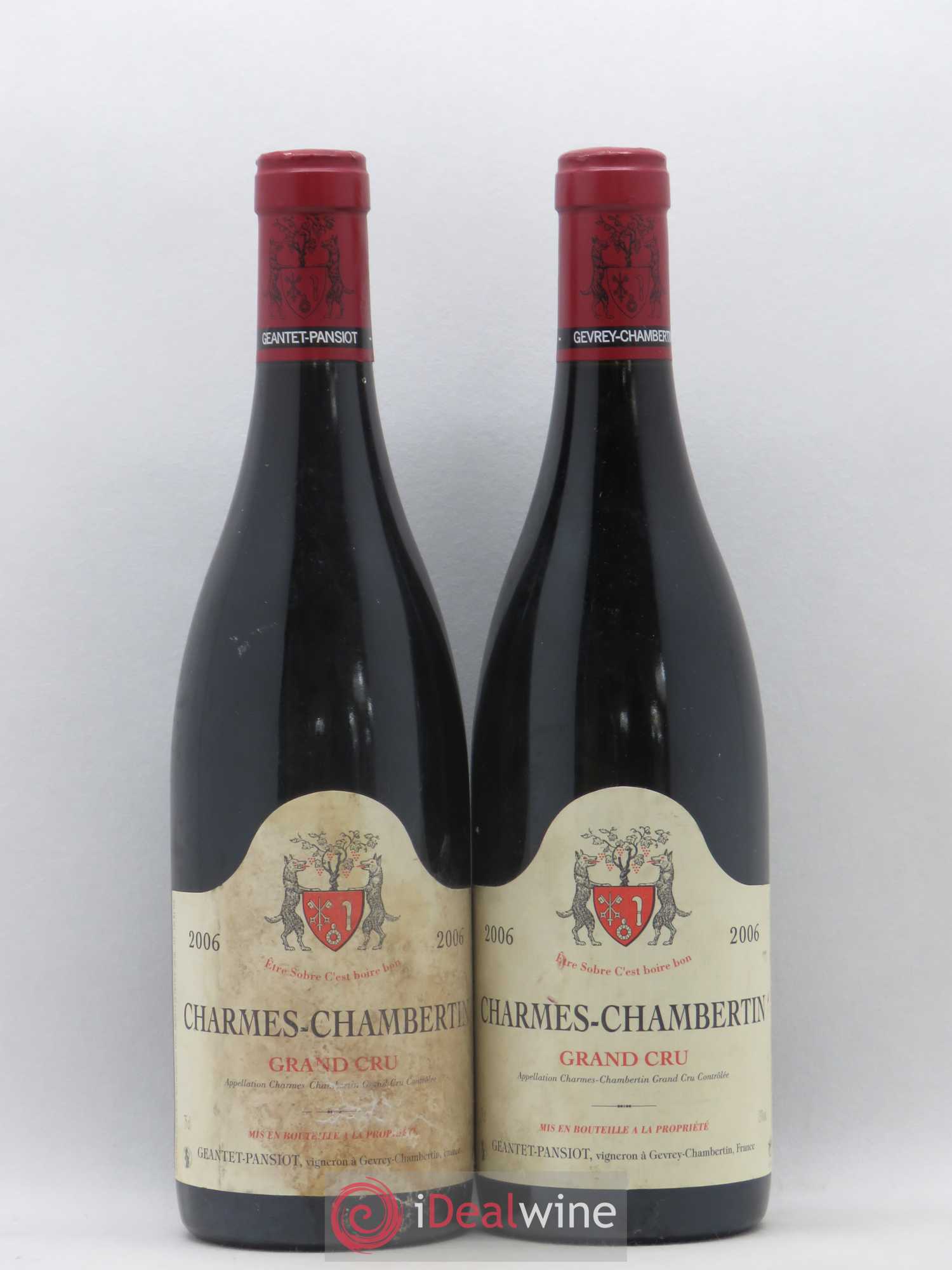 Charmes-Chambertin Grand Cru Geantet-Pansiot 2006 - Lot de 2 bouteilles - 0