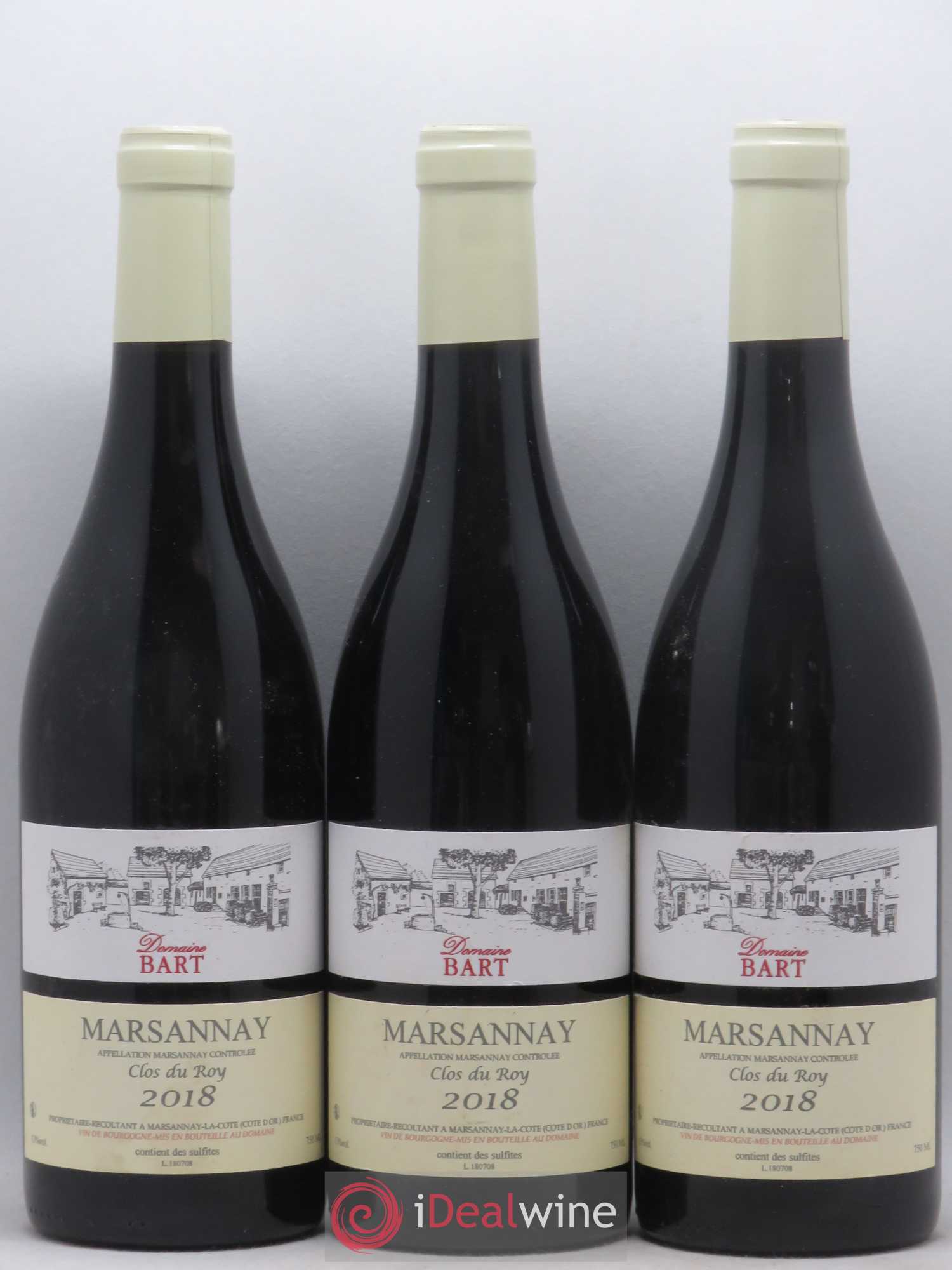 Marsannay Clos Du Roy Domaine Bart 2018 - Lot de 3 bouteilles - 0
